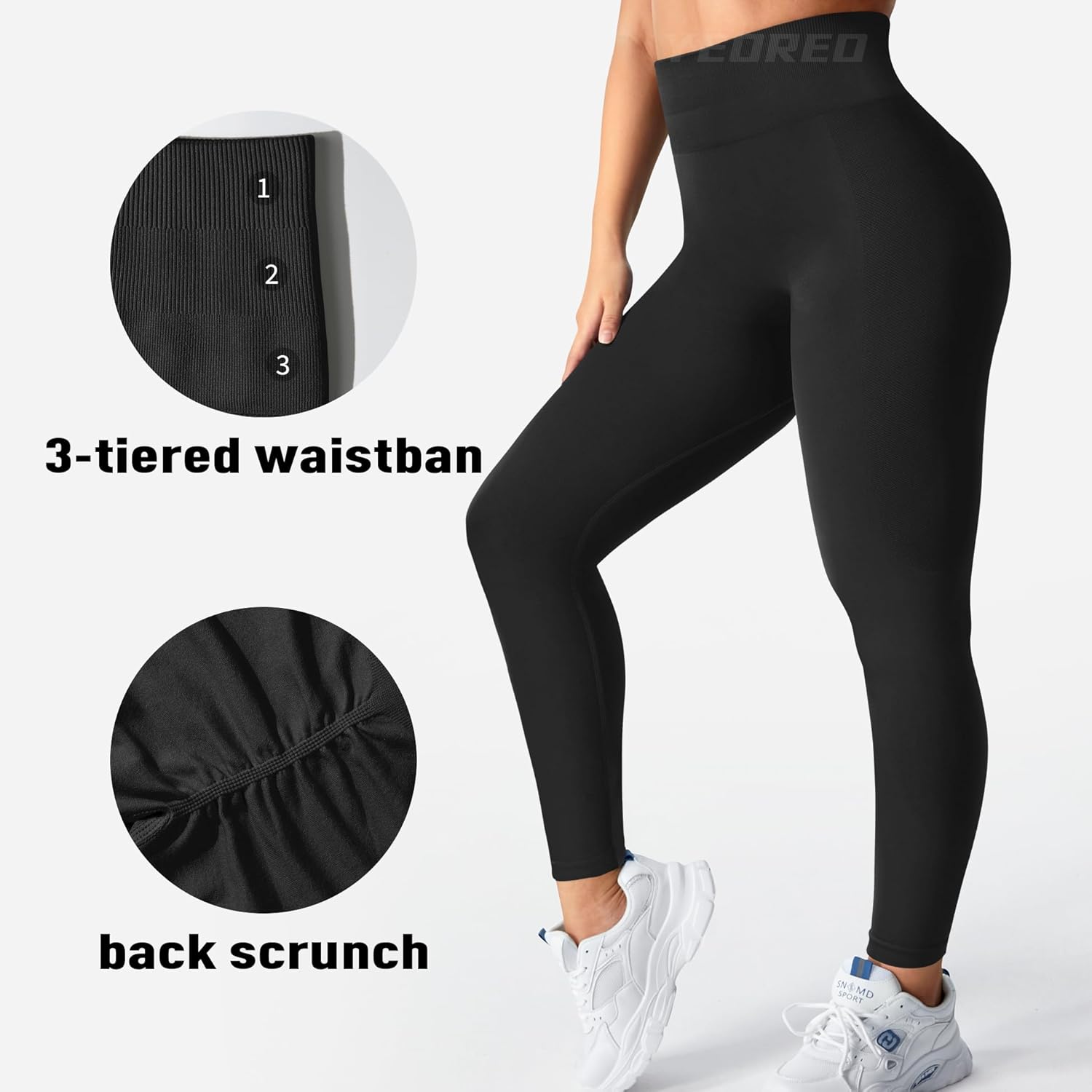 YEOREO Amplify Leggings for Women Seamless Scrunch Leggings Butt Lifting Gym High Waisted Athletic Leggings - Image 7