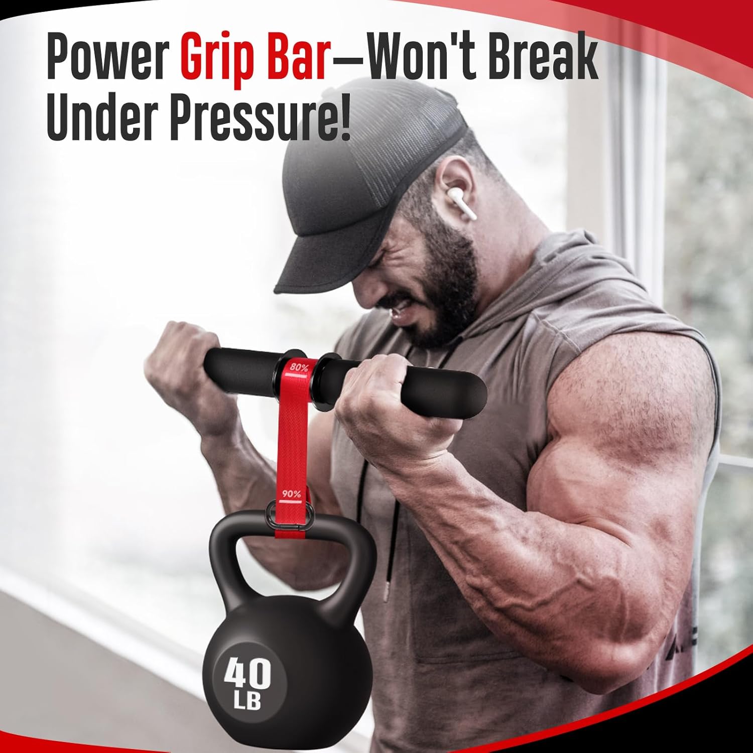 FitBeast Forearm Strengthener & Forearm Exerciser, Wrist Roller with Thicker Handle, Forearm Strength Trainer with Adjustable Strap - Ideal for Grip Strength, Muscle Building, Rehabilitation - Image 6