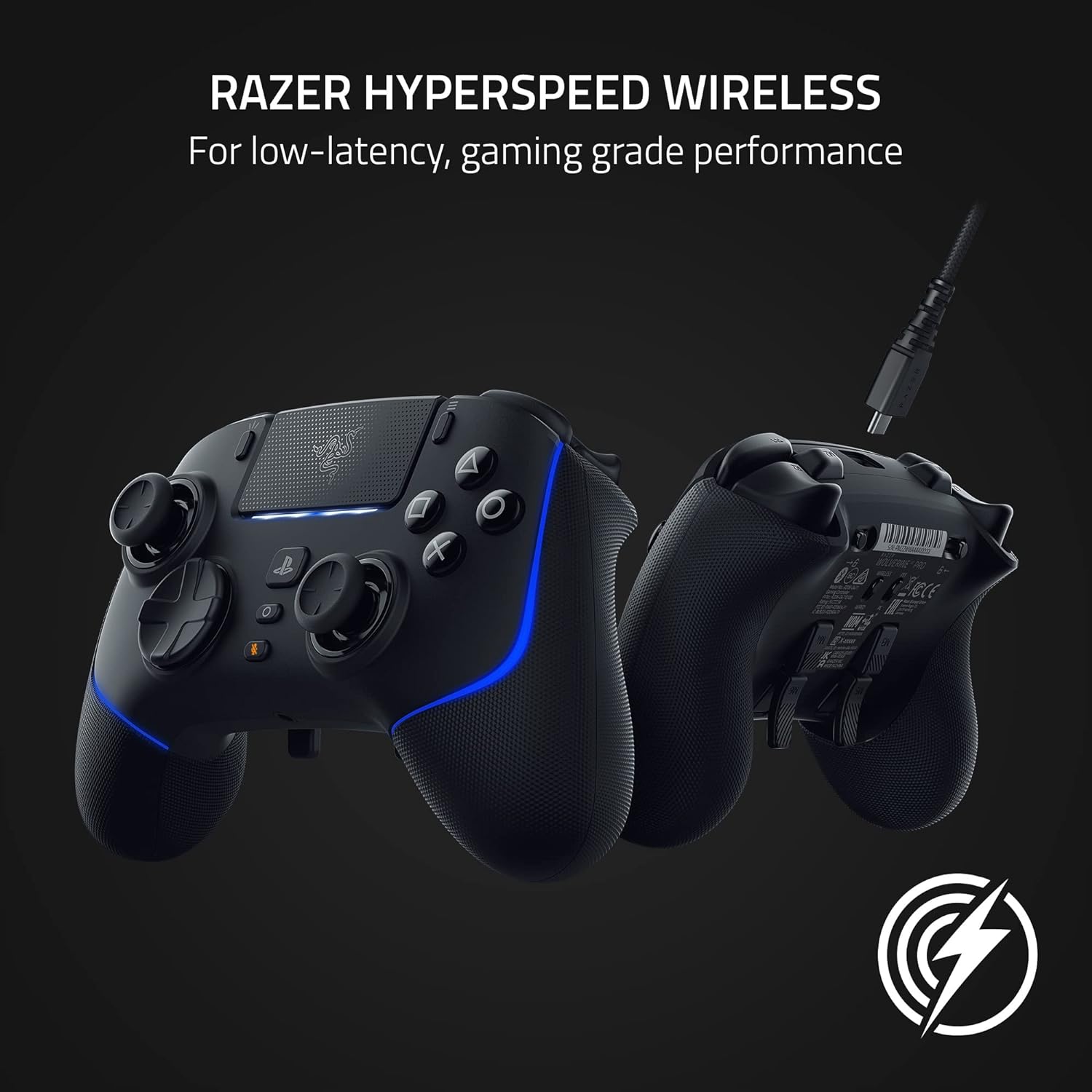 Razer Wolverine V2 Pro Wireless Gaming Controller with Hyperspeed Connection, Mecha-Tactile Action Buttons, and 8-Way Microswitch D-Pad (Renewed, Black) - Image 3