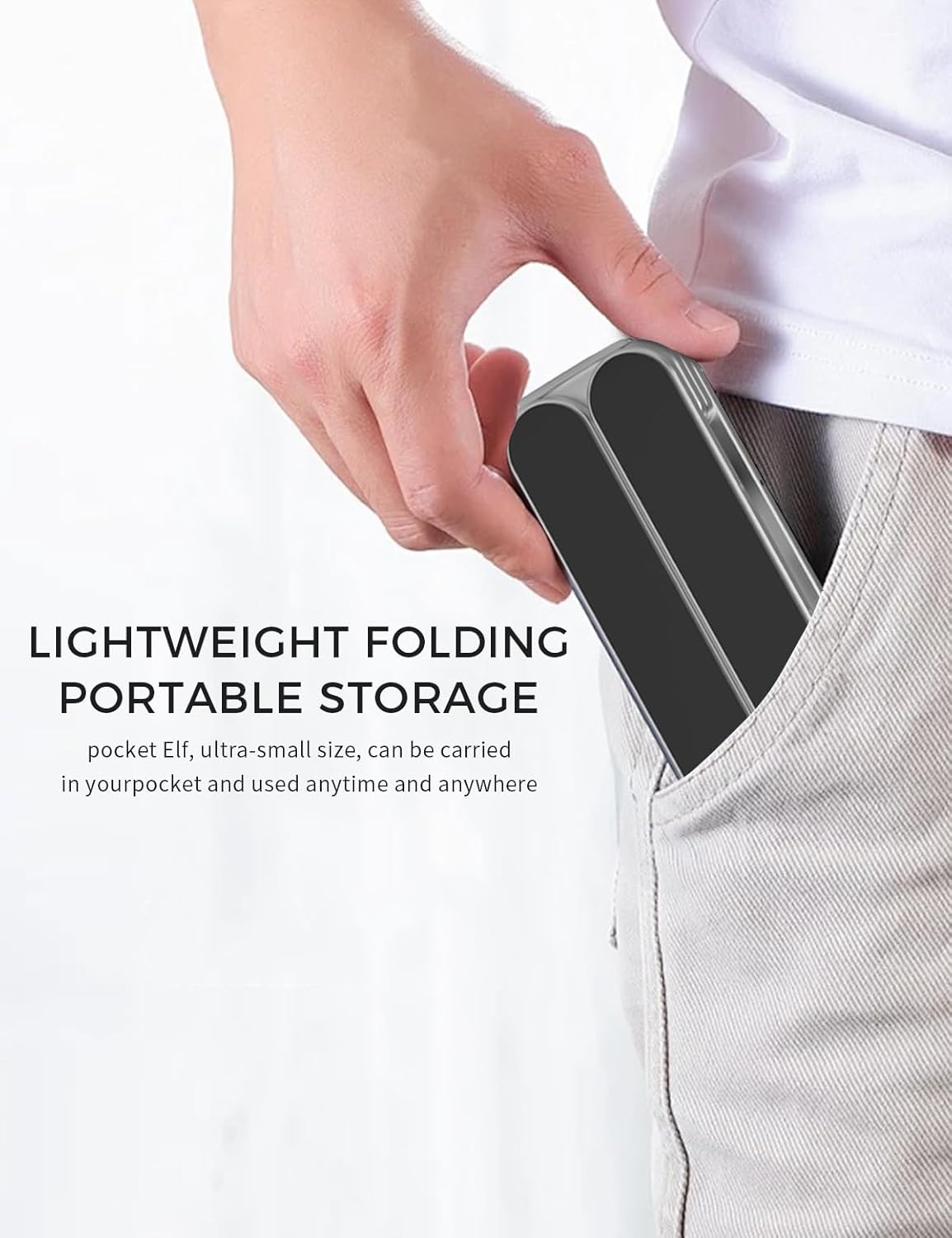 Foldable Laptop Stand for Travel, Aluminum Stable Ergonomic Laptop Riser with 6-Levels Height Adjustment, Fits with MacBook Air, MacBook Pro, iPad, HP, Dell, Lenovo (Up to 15.6'')-Sliver - Image 3