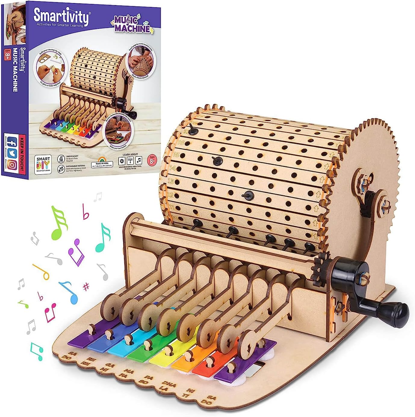 Smartivity Music Machine; Mechanical Action, Science, Engineering STEM and STEAM Building Kit for Kids Ages 8 and Up - Image 2