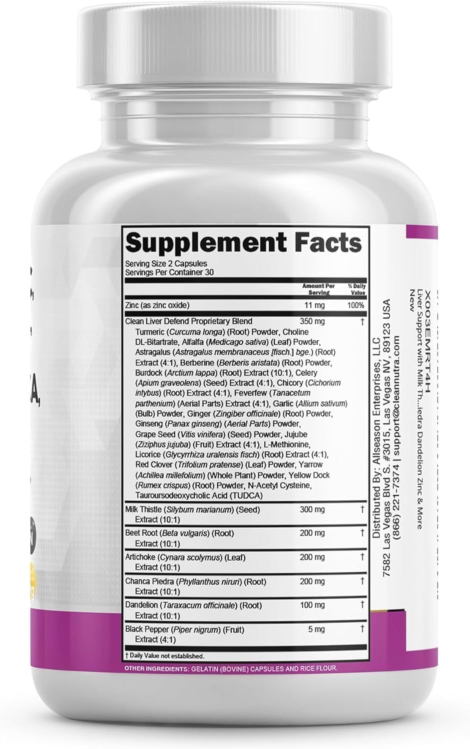 Clean Nutraceuticals Milk Thistle NAC Chanca Piedra Beet Root Artichoke Dandelion Root - Liver Cleanse Supplement Plus TUDCA Choline & Ginger - 2Pack - Image 6
