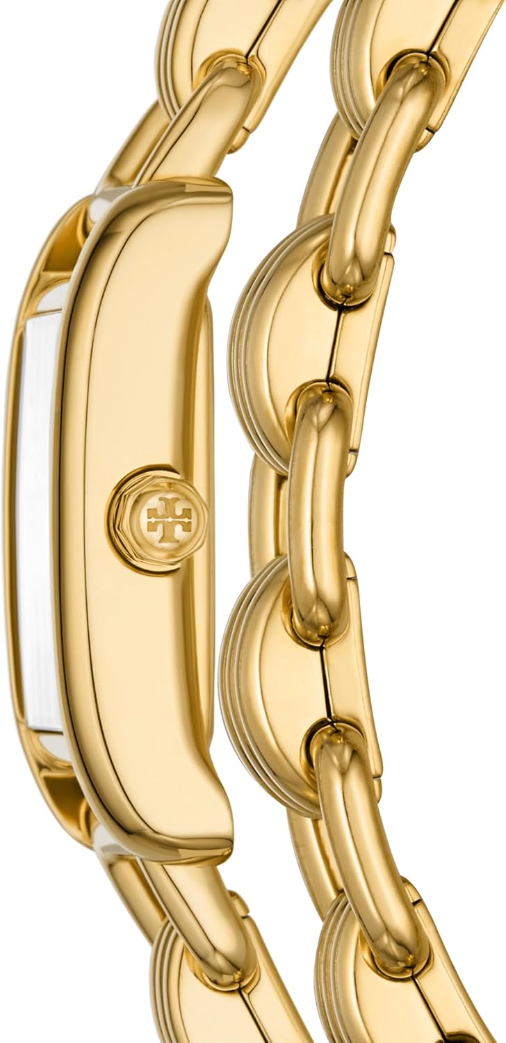 Tory Burch Women's Eleanor Mini Double Wrap Stainless Steel Bracelet Watch - Image 3