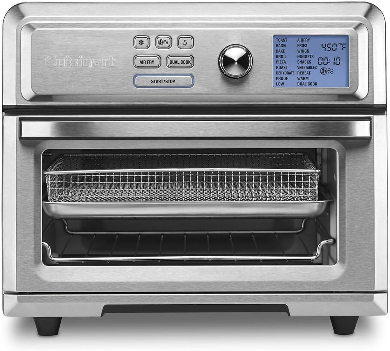 Cuisinart Air Fryer Toaster Oven, Digital Display, 1800 Watt Air Fryer Toaster Oven Combo with Adjustable Temperature and Controls, Stainless Steel Small Kitchen Appliance, TOA-65,Silver - Image 2