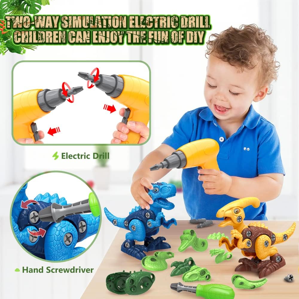 BAODLON Dinosaur Toys for 3-7 Year Olds - Building Dinosaurs with Electric Drill - Educational STEM Construction Toy - Christmas & Birthday Gift - Image 6