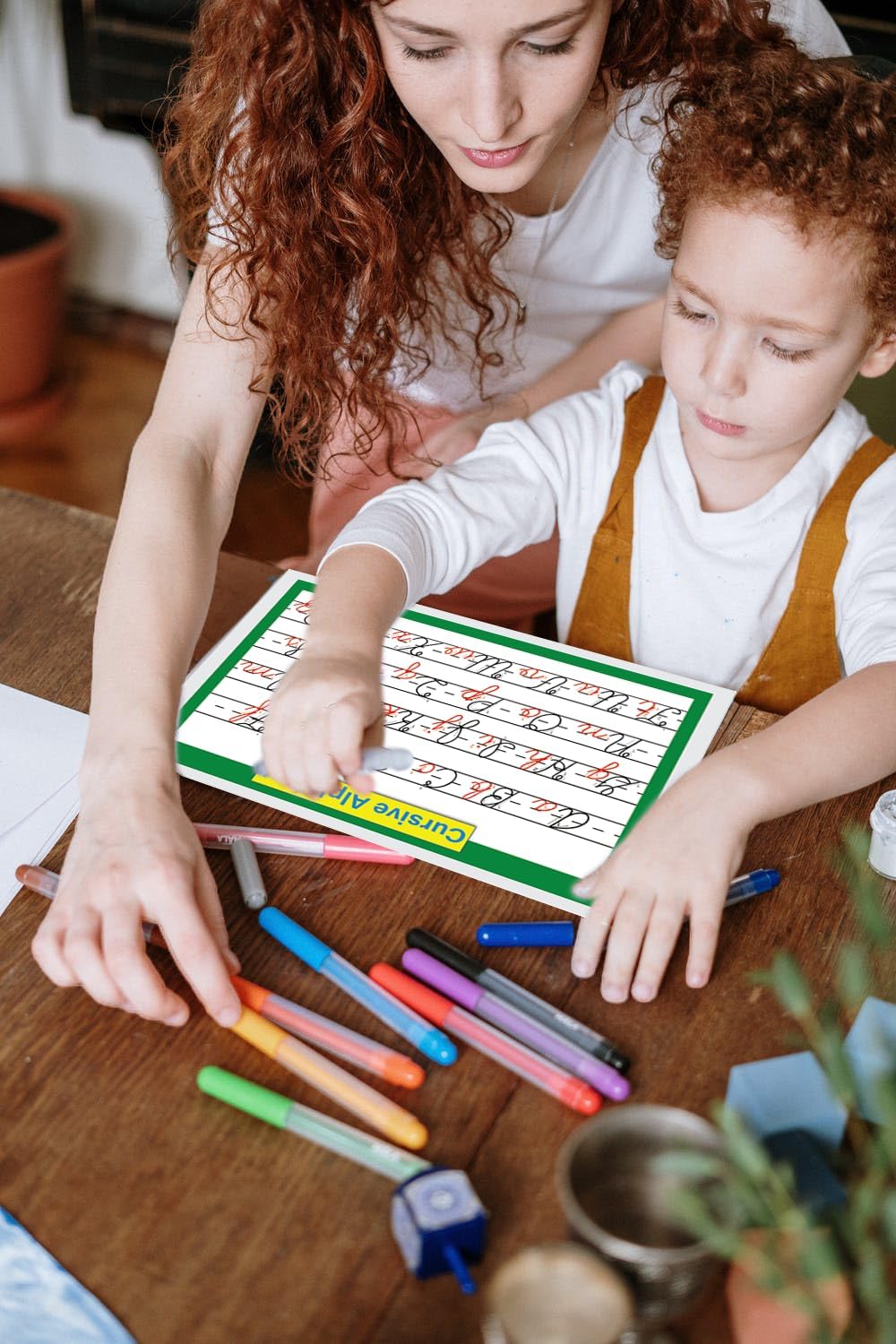 2 Pcs/set 26 Alphabet Cursive Training & Manuscript Chart for Classroom Decora | Classroom Organization learning posers for Kids -A4 - Image 5