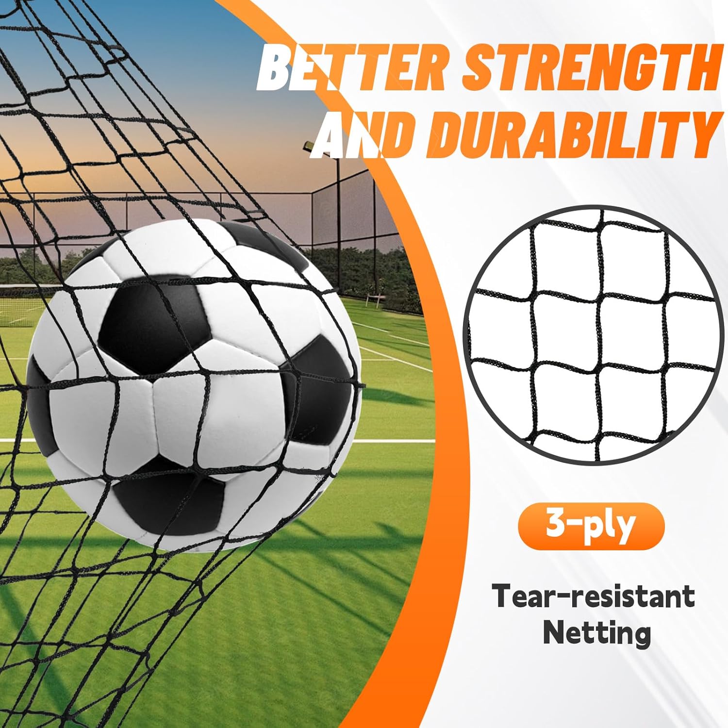 Soccer Goal, Kids Soccer Goals for Backyard Set of 2, 4x3ft Portable Soccer Goal Pop Up Soccer Net, Kids Soccer Net for Backyard Training Equipment with Soccer Ball, Ladder, Cones, Targets - Image 3