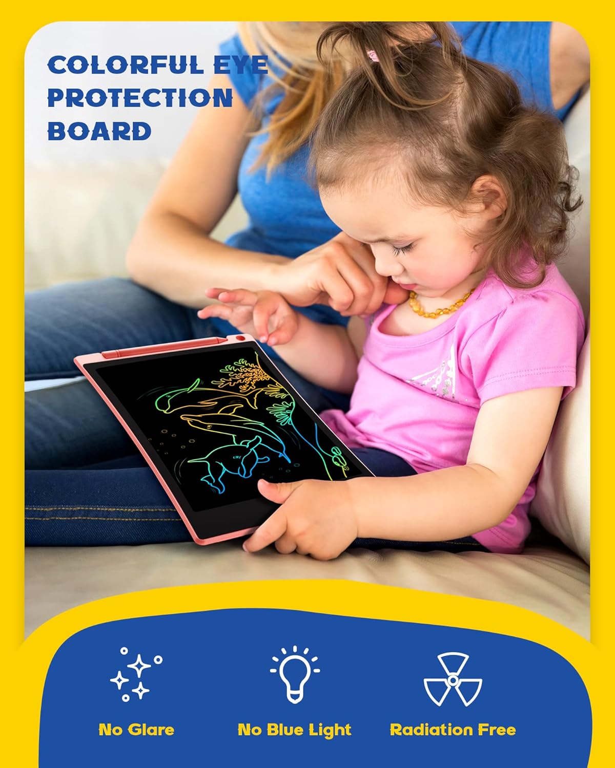 bravokids 2 Pack LCD Writing Tablet for Kids,10 inch Colorful Doodle Board Drawing Pad for Kids, Kids Travel Toy Activity Game, Birthday Gifts for 3 4 5 6 Year Old Boys and Girls Toddlers - Image 8