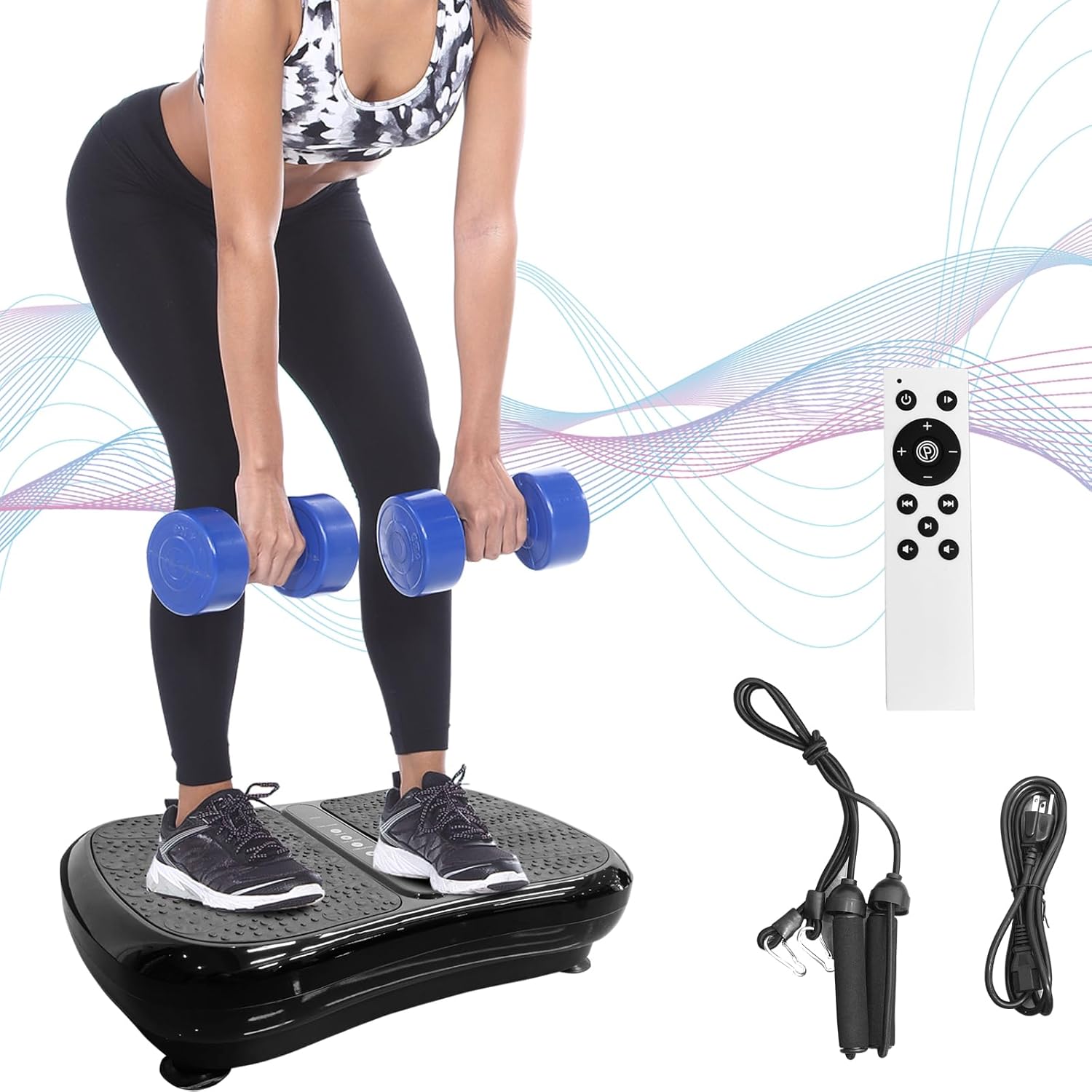 330LBS Vibration Plate Exercise Machine, 99 Levels Vibrating Plates Platform for Weight Loss, Whole Body Waver Shaker, Home Gym Shaping Fitness Workout - Image 2