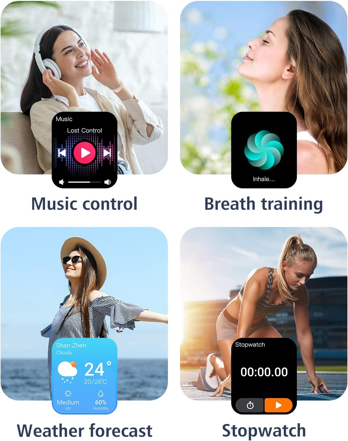 GRV Smart Watch for iOS and Android Phones (Answer/Make Calls), Watches for Women IP68 Waterproof Smartwatch Fitness Tracker Watch with Heart Rate/Sleep Monitor Steps Calories Counter (Pink) - Image 8
