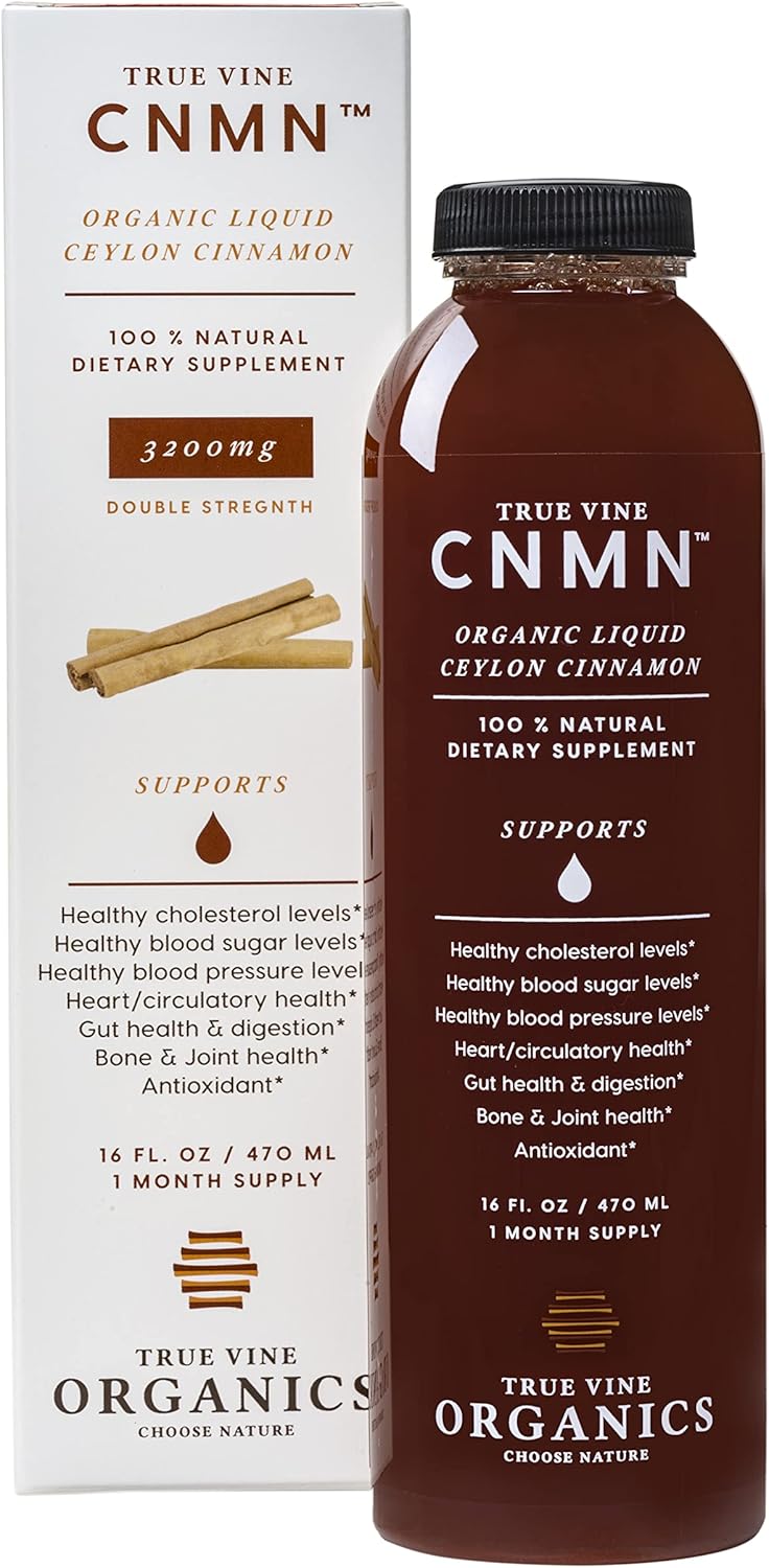 True Vine 3200mg Liquid Ceylon Cinnamon Supplement (Made in USA) for Healthy Heart, Blood Pressure, Sugar, Cholesterol, Gut & Joints — 100% Organic Ceylon Cinnamon to Fight Free Radicals (16 fl oz) - Image 2