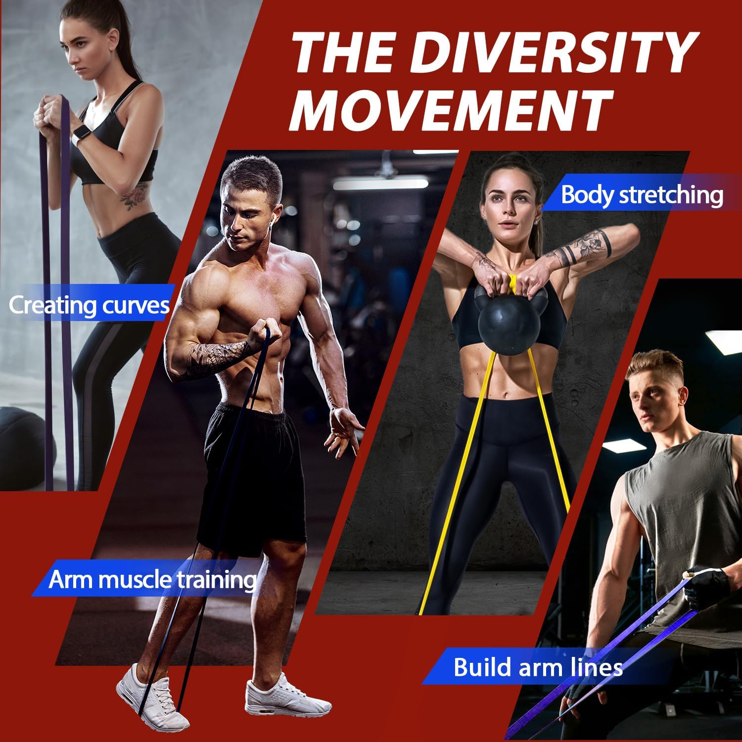LEEKEY Resistance Bands Set - Pull Up Assist Bands for Men and Women Fitness Training, Physical Therapy, Home Workouts - Image 6