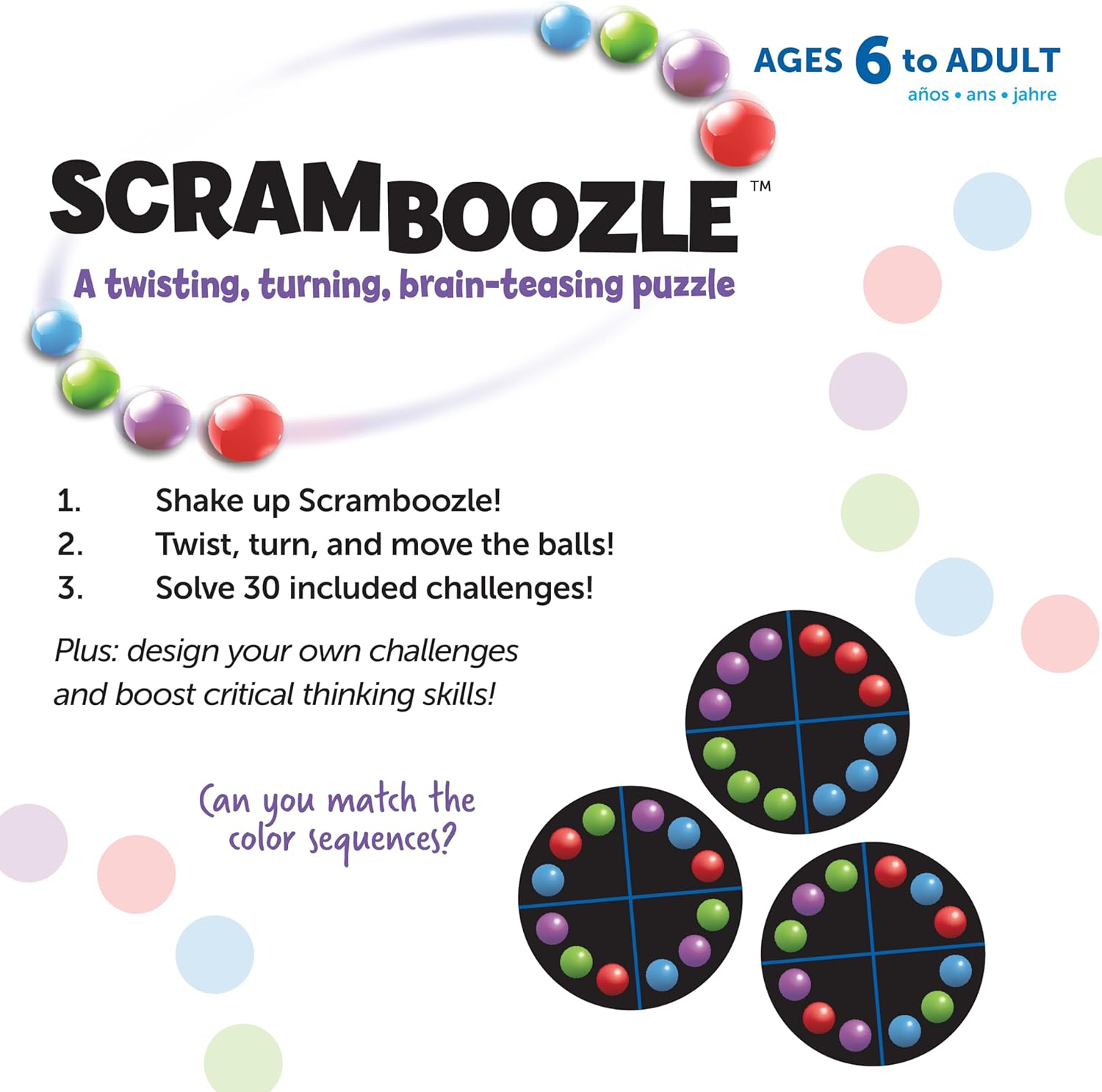 Learning Resources Scramboozle Puzzle Ball - 3D Brain Teasers and Puzzle Games for Kids and Adults, Puzzle Sort Ball Game, Easter Basket Stuffers For Teens, Ages 6+ - Image 7