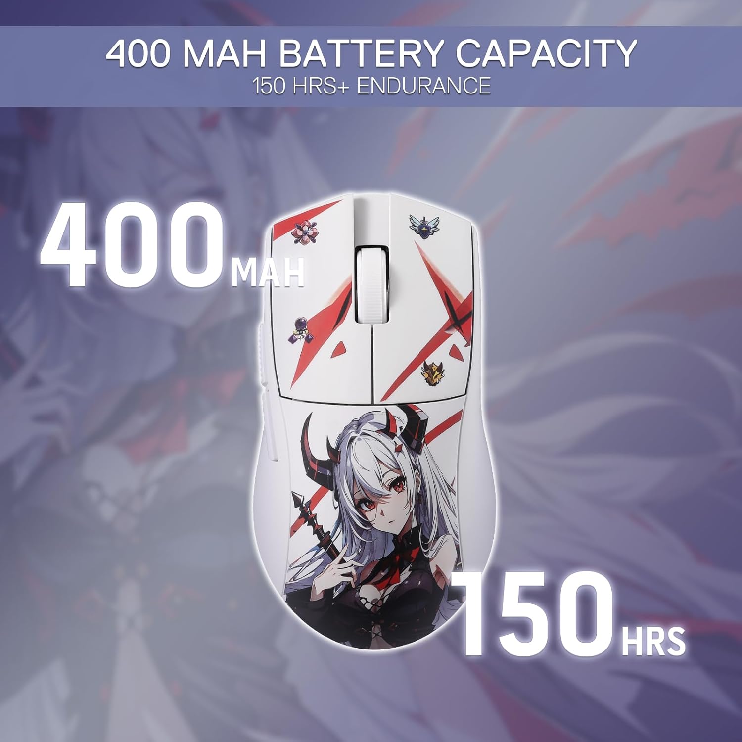 Redragon M916AK PRO 3-Mode Anime Gaming Mouse, 42G Ultra-Light 26K DPI Gaming Mouse w/Ergonomic Natural Grip Build, Full Programmable Buttons, Software Supports DIY Keybinds & DPI - Image 6