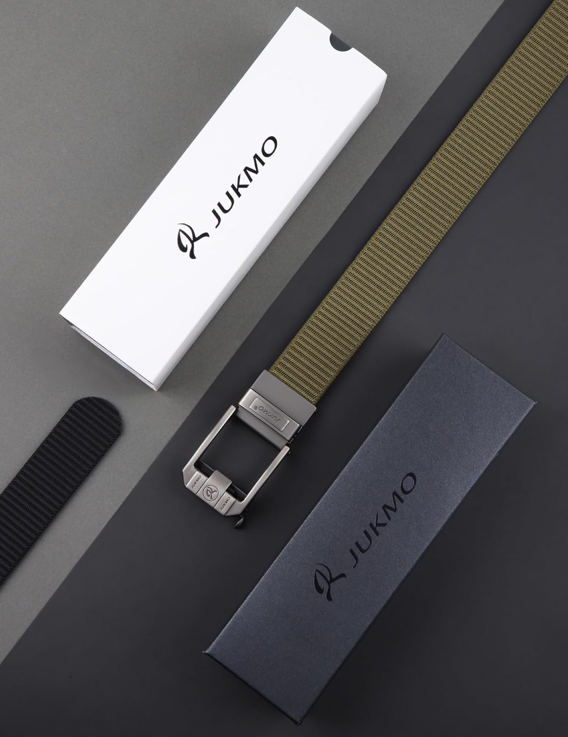 JUKMO Reversible Ratchet Belt, Nylon Web Tactical Work Belt with Automatic Slide Buckle - Image 10