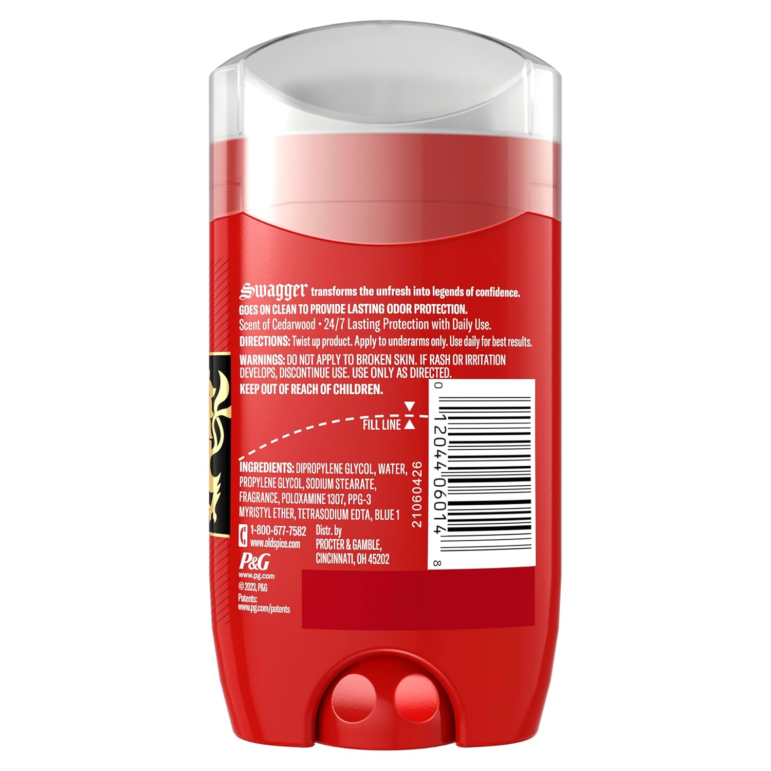 Old Spice Aluminum Free Deodorant for Men, 24/7 Odor Protection, 24/7 Lasting Freshness, Red Collection, Swagger with Cedarwood Scent, 3.8 oz (Pack of 3) - Image 12