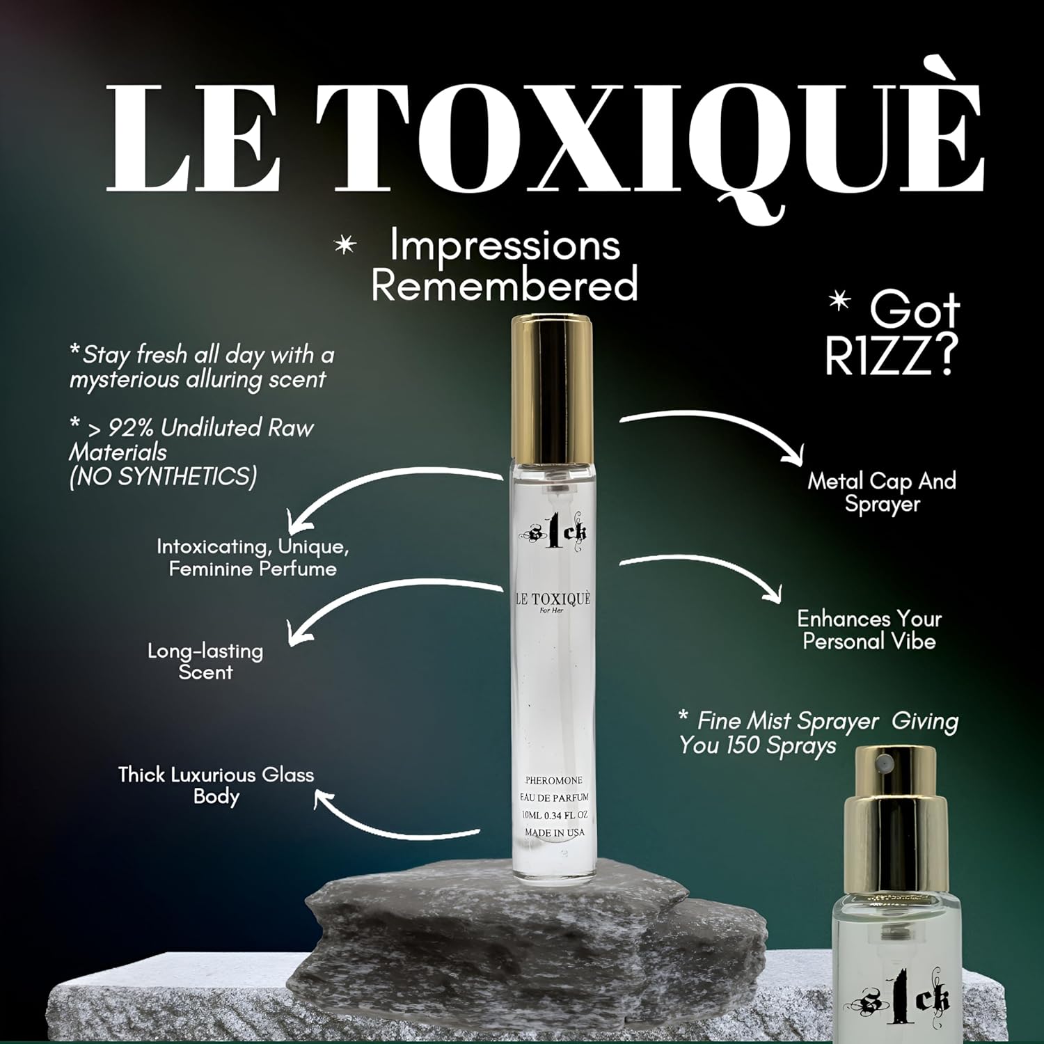 Le Toxique Pheromone-Infused Perfume for Women Raw Pheromones Attraction & Confidence USA-Made Bold Strength Scent for Her - Image 5