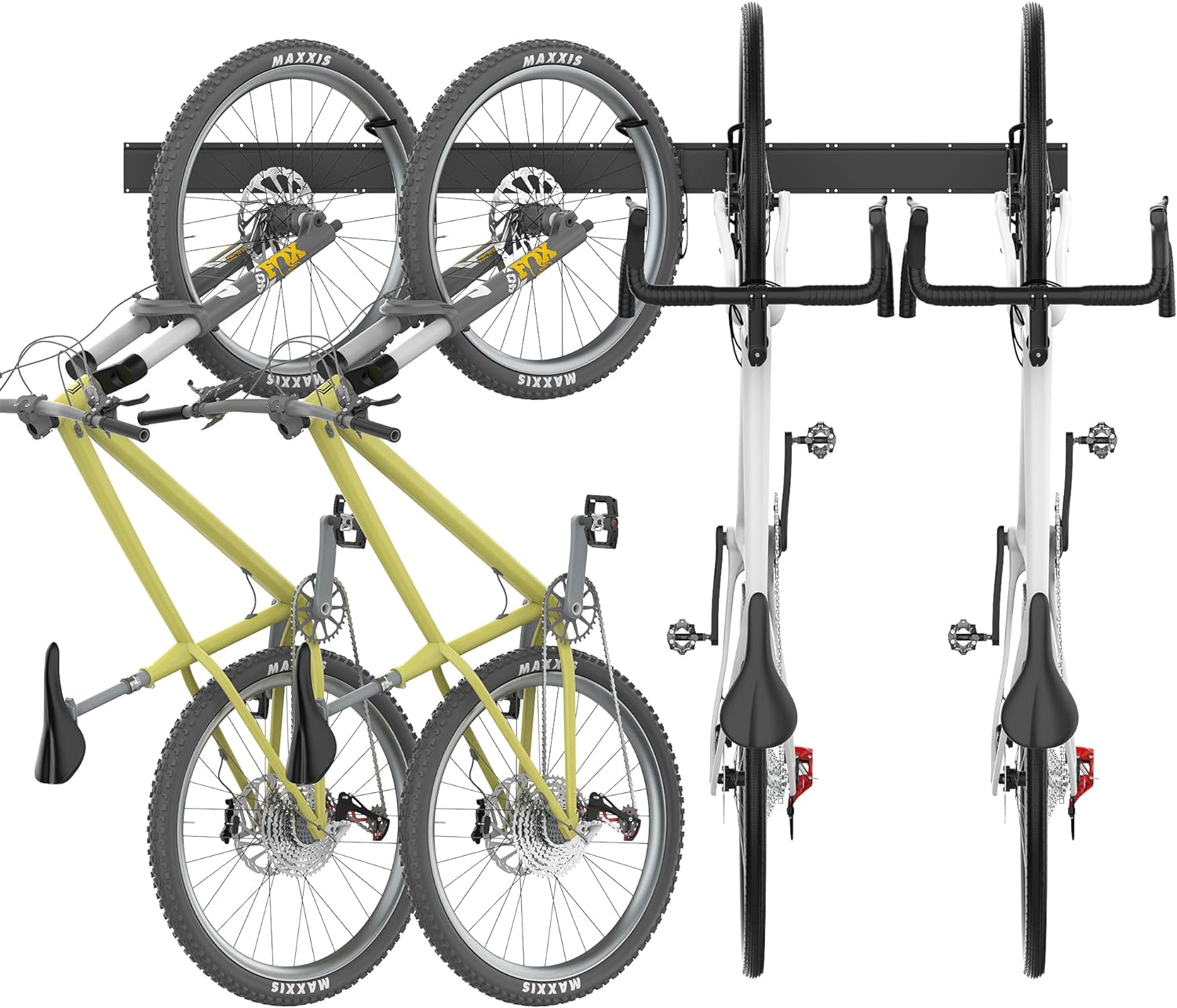 Ultrawall Swivel Bike Storage Rack, Adjustable Wall Mounted Bike Rack for Garage, Vertical Bike Hanger for Indoor Bicycle Storage, Space Saving Bike Holder - Image 2