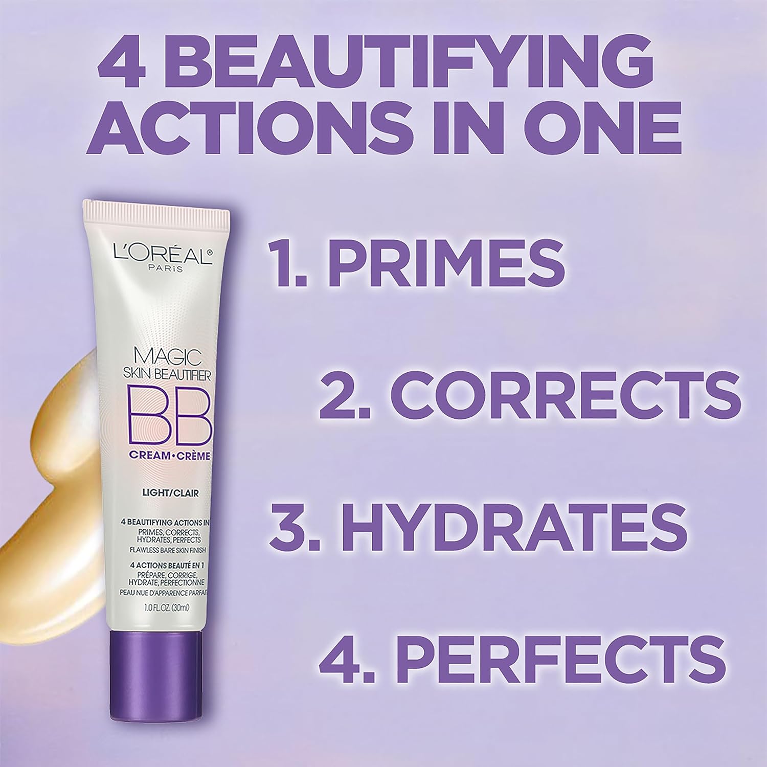 L'Oréal Paris Makeup Magic Skin Beautifier BB Cream Tinted Moisturizer, Medium, 1 fl oz, 1 Count - Image 3