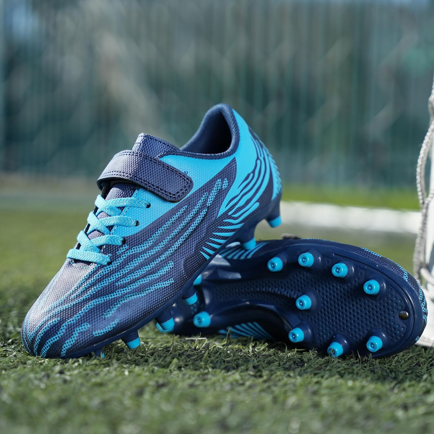 brooman Kids Firm Ground Soccer Cleats Boys Girls Athletic Football Shoes - Image 7