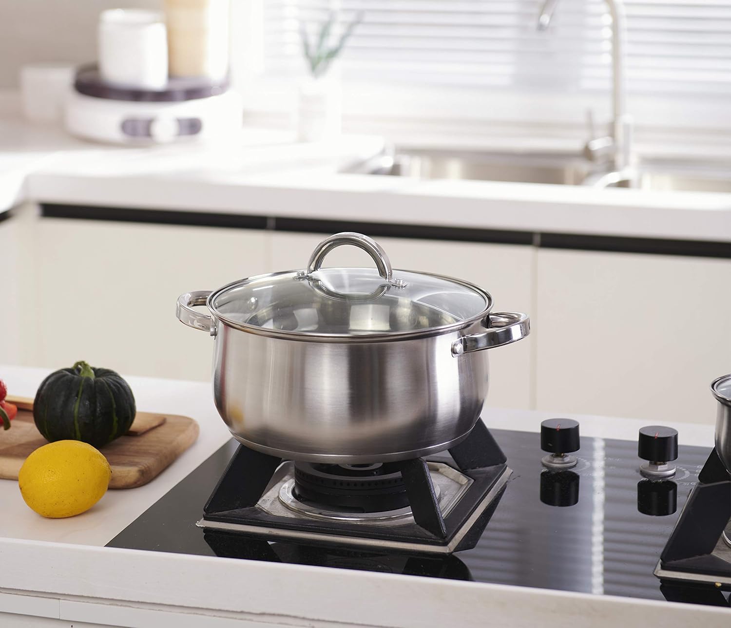 Heim Concept Cookware Set W-001 12-Piece Stainless Steel Pots and Pans Set, Kitchen Cooking Set with Glass Lid - Image 5