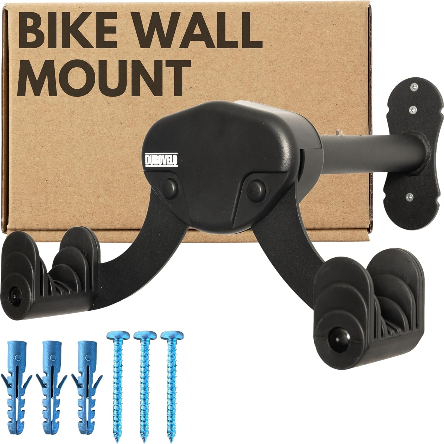 Bike Wall Mount - Horizontal Wall Hanger, Adjustable Design for Road, Mountain and Hybrid Bikes up to 48.5 lbs - Space-Saving Bike Rack for Garage or Apartment - Sturdy Indoor Bicycle Storage - Image 2