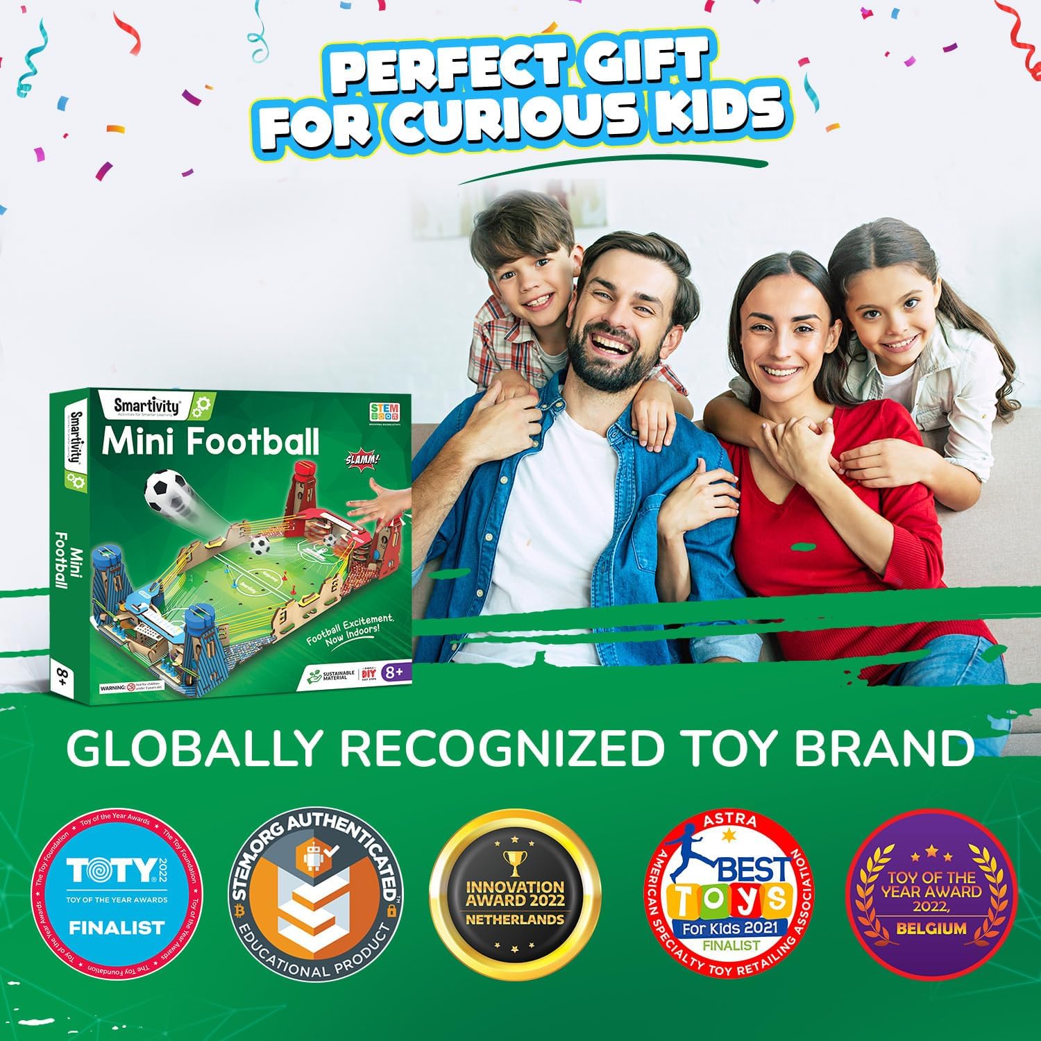 Smartivity Mini Soccer I Indoor Sports Football Toy for Kids 6 to 14 Years Old I Cool Birthday Gifts Ideas for Boys & Girls | DIY STEM Science Toys for 6,7,8,9,10,11,12,13,14 I Wooden Engineering Game - Image 7
