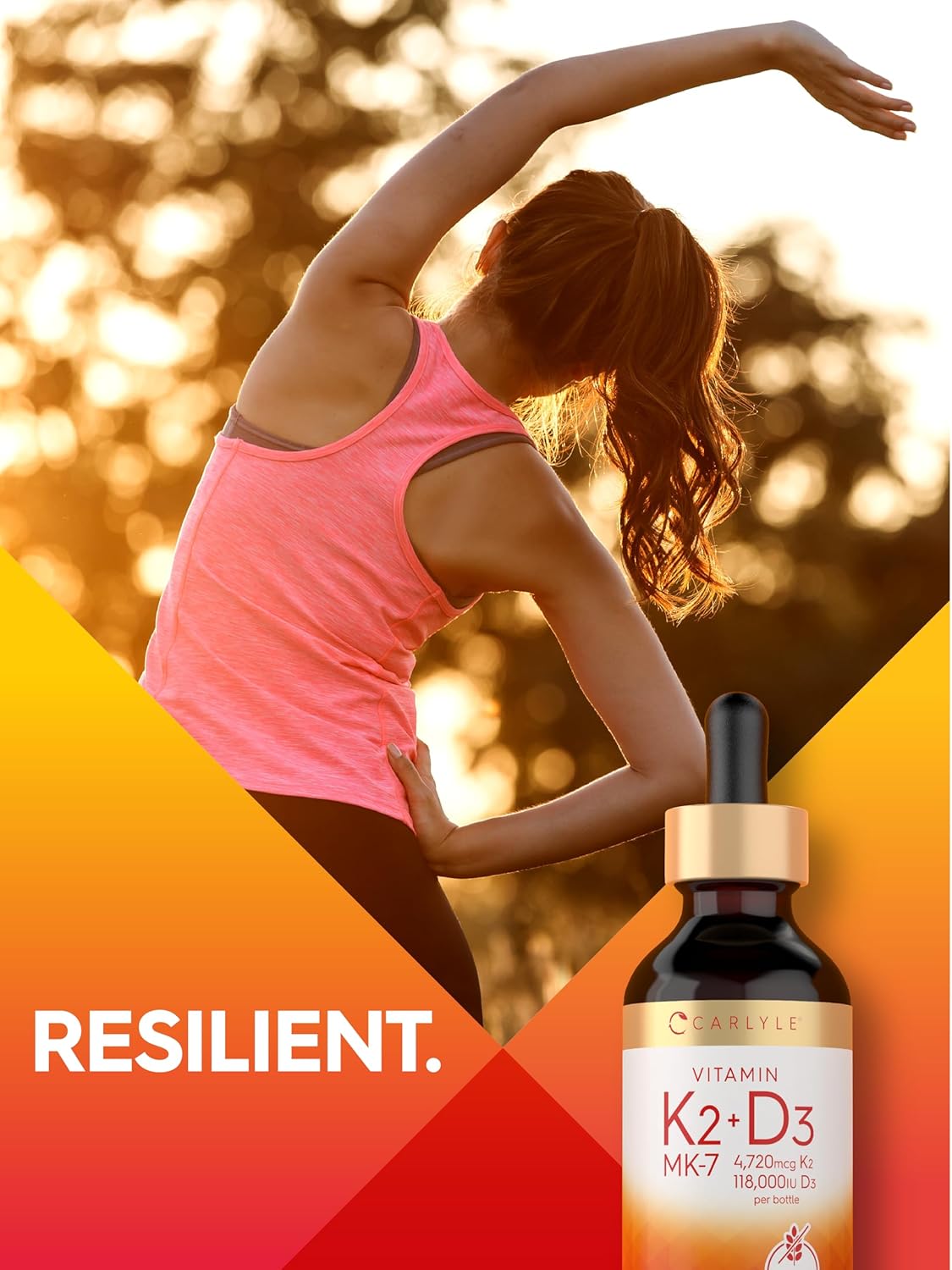 Carlyle Vitamin D3 K2 Drops | 2 Fl Oz | MK-7 Supplement | Vegetarian, Non-GMO, Gluten and Soy Free Formula - Image 7