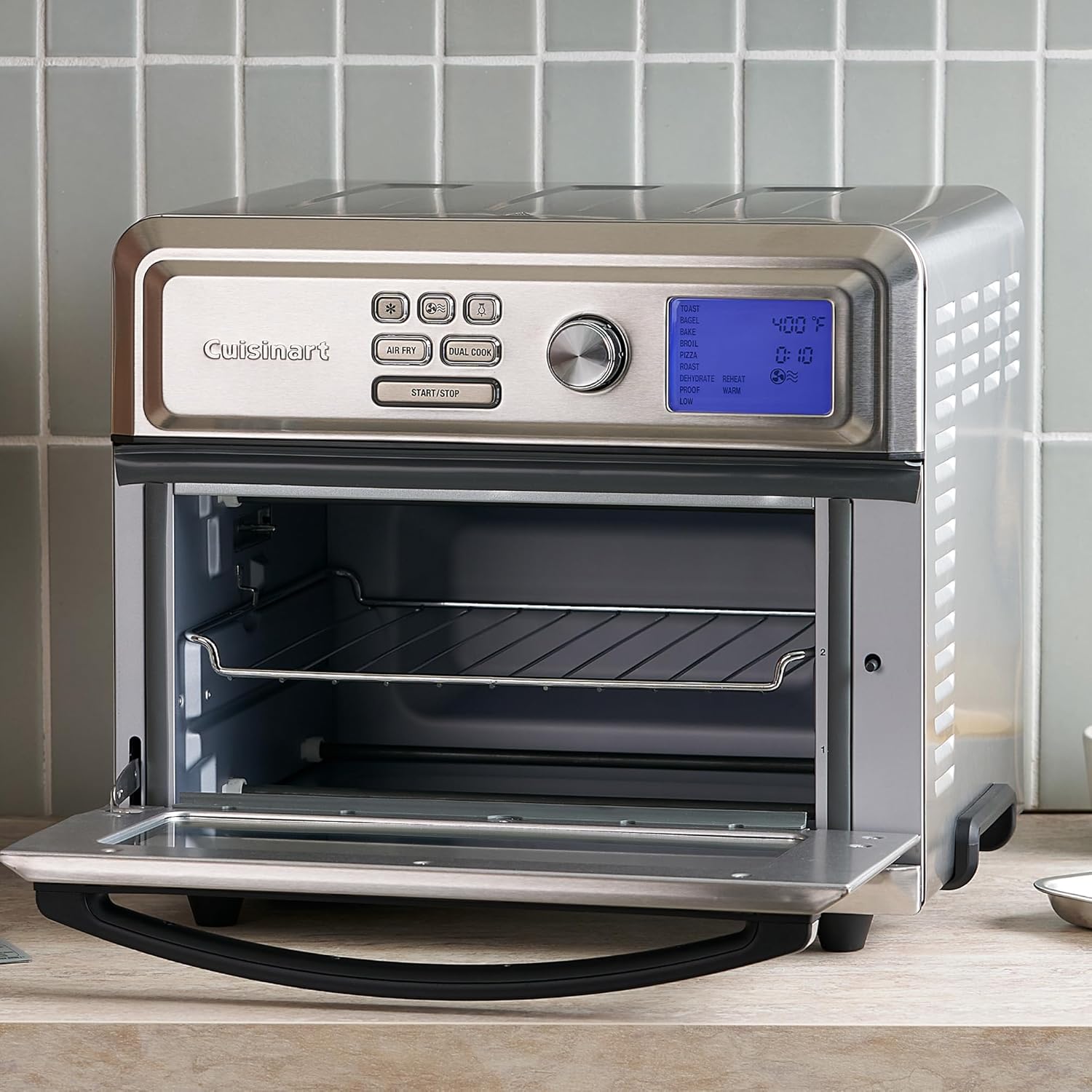 Cuisinart Air Fryer Toaster Oven, Digital Display, 1800 Watt Air Fryer Toaster Oven Combo with Adjustable Temperature and Controls, Stainless Steel Small Kitchen Appliance, TOA-65,Silver - Image 6