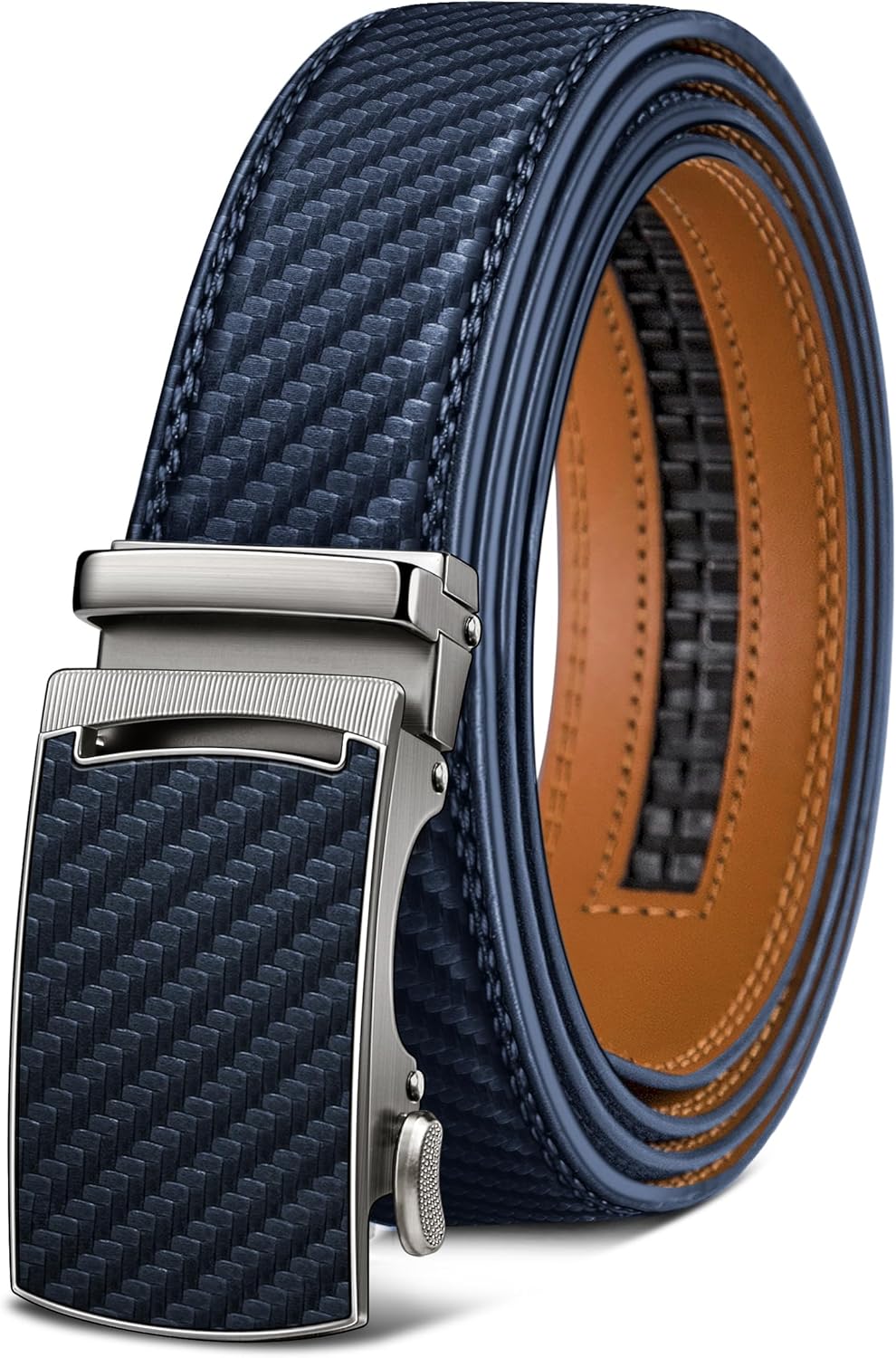 KEMISANT Mens Belt, Leather Ratchet Belt Customizable Fit,Effortless Style 35mm - Image 2