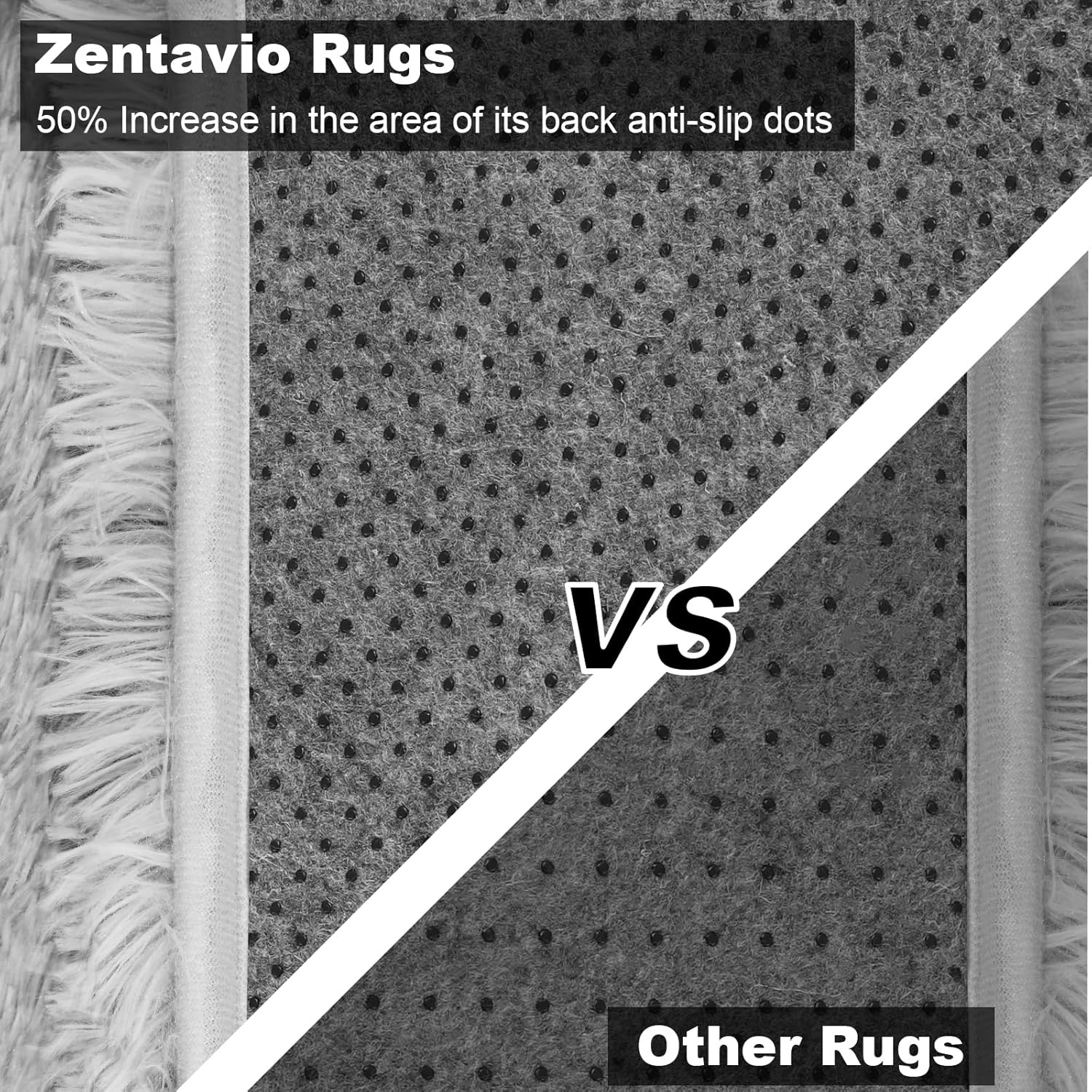 Zentavio Tie-Dyed Grey&White Area Rugs for Bedroom Living Room 4x6 Fluffy Shag Large Fuzzy Plush Soft Throw Rug Gray Large Shaggy Floor Big Carpets, Kids Home Decor Aesthetic Nursery - Image 5