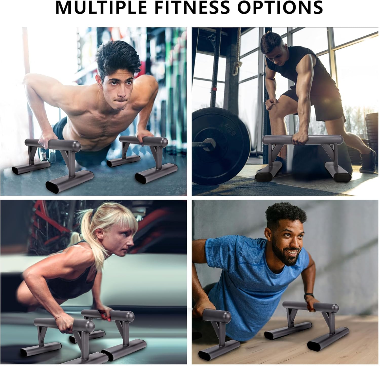 Push-Up Stand - Durable Metal Construction, Non-Slip Pads, Wrist-Friendly Design for Full-Body Workouts, Ergonomic Home/Gym Equipment - Image 6