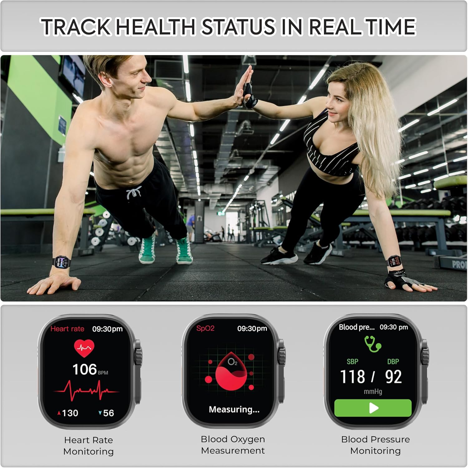 Smart Watch Storm U with BT Calling Gun Metal, Smartwatch for Men, Smartwatch for Women, Sleep Monitor, Blood Pressure and Oxygen Monitor, Voice Assistant, Pedometer Steps, Remote Camera, Watch Bands - Image 7