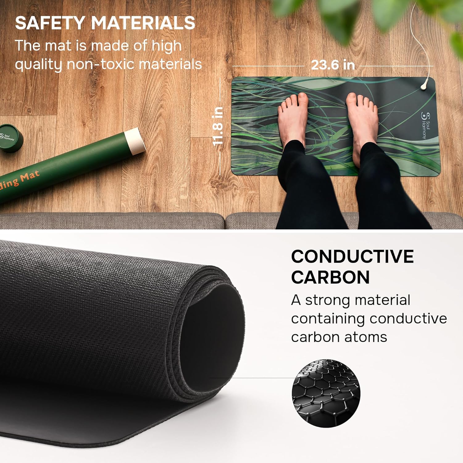 Grounding Mat 11.8"x23.6" - Colored Grounding Mat Earthing - Grounding Pad for Feet - Grounding Mouse Pad - Earthing Mat - Image 4