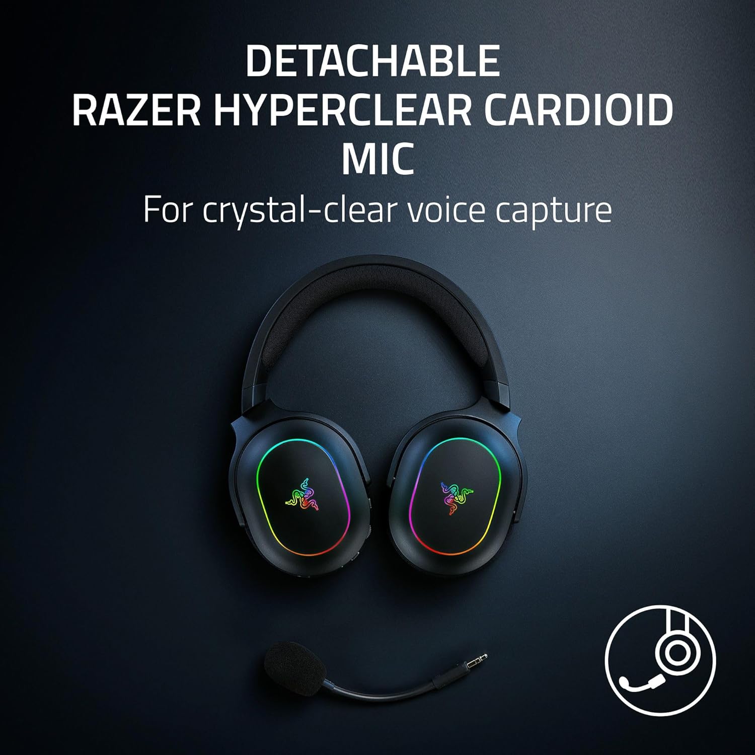 Razer Barracuda X Chroma Wireless Gaming Headset: 2.4GHz Wireless & Bluetooth - Lightweight - Chroma RGB - 40mm Drivers - Cardioid Mic - 70 Hr Battery - for PC, Mac, PS5, Switch, Smartphone - Black - Image 7