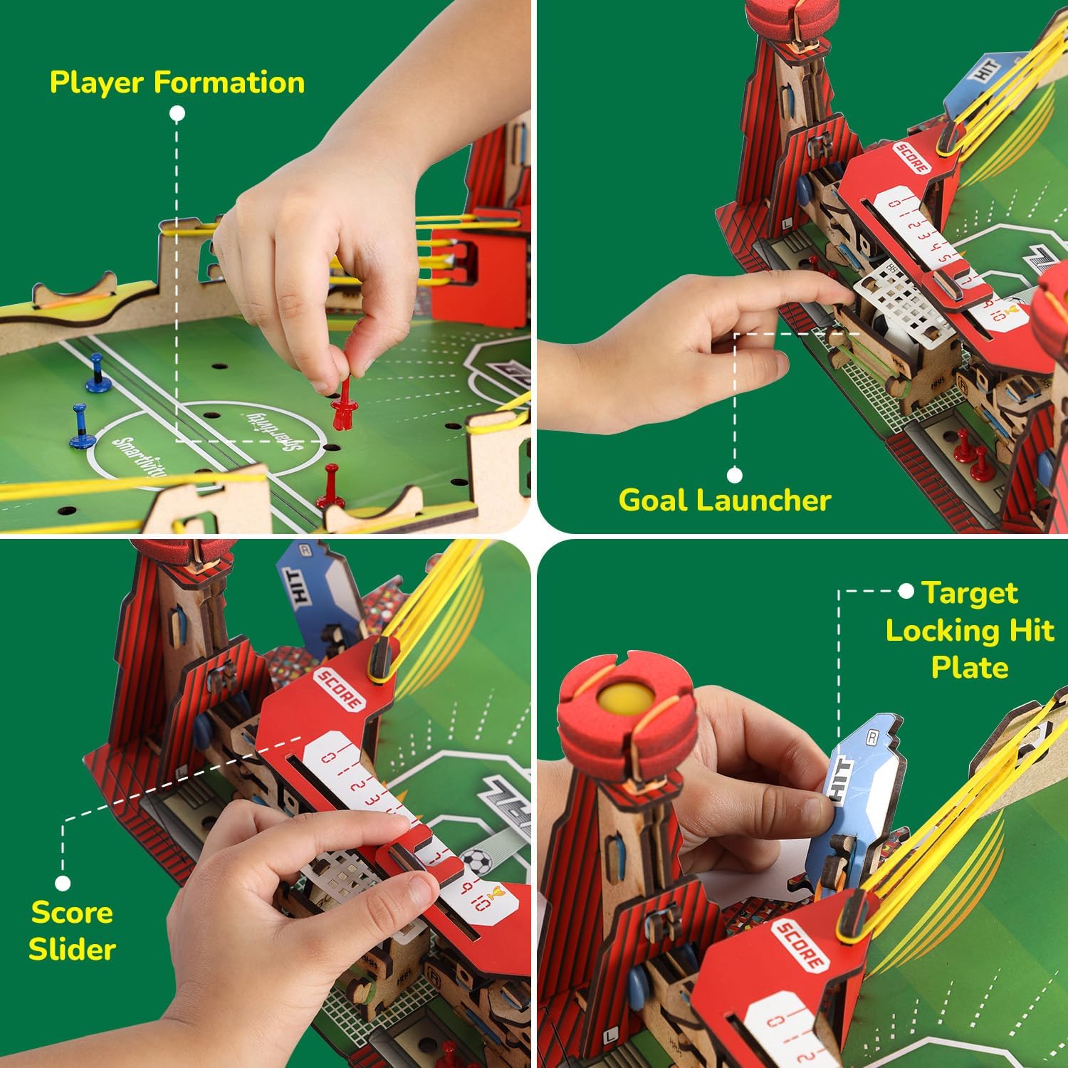 Smartivity Mini Soccer I Indoor Sports Football Toy for Kids 6 to 14 Years Old I Cool Birthday Gifts Ideas for Boys & Girls | DIY STEM Science Toys for 6,7,8,9,10,11,12,13,14 I Wooden Engineering Game - Image 5