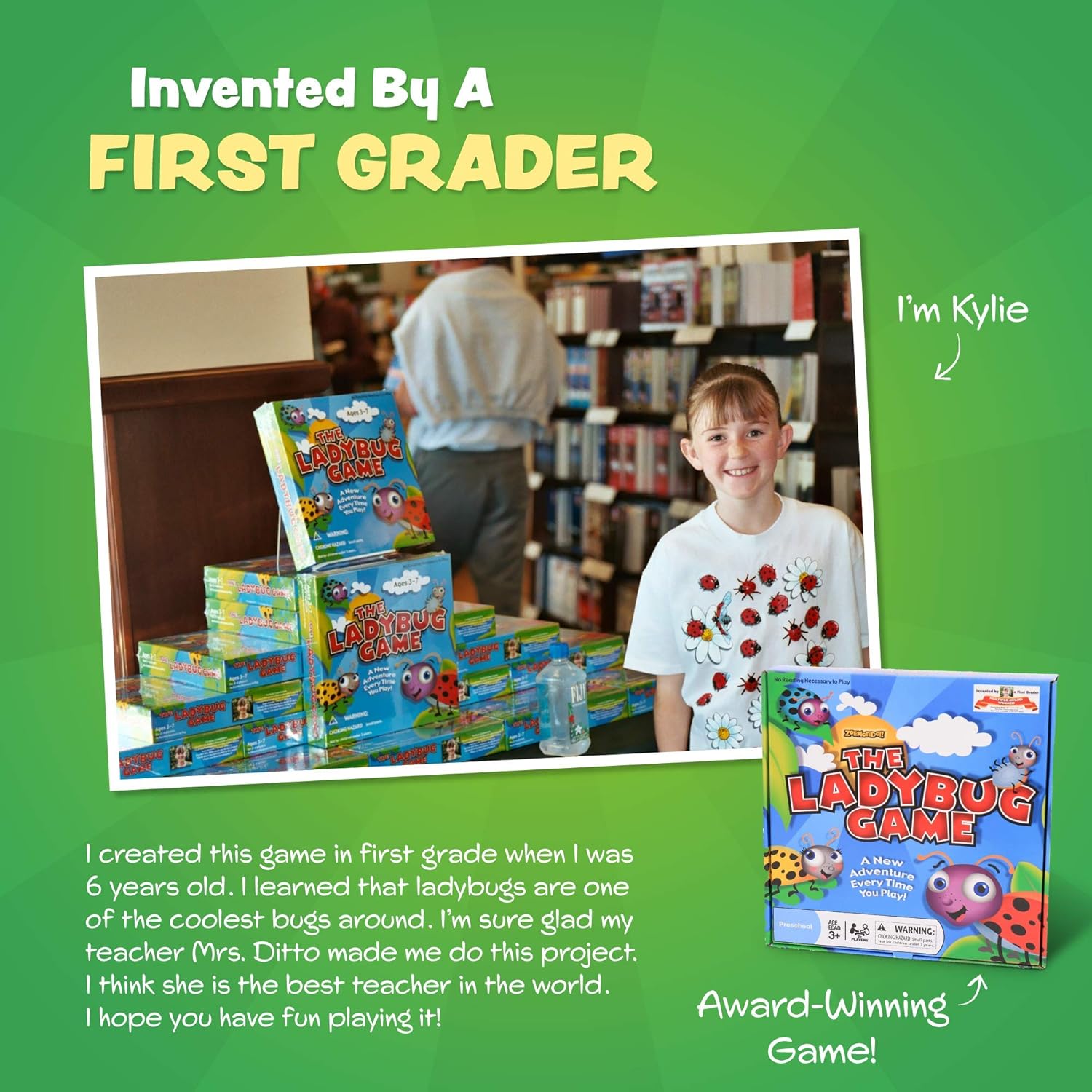 The Ladybug Game! Award Winning Kids Board Game. A Super Fun, Educational Game Your Kids and Will Love! Easy to Play, Perfect for - Birthday Gifts, Travel, Home, Parties, at Grandparents Home! - Image 7
