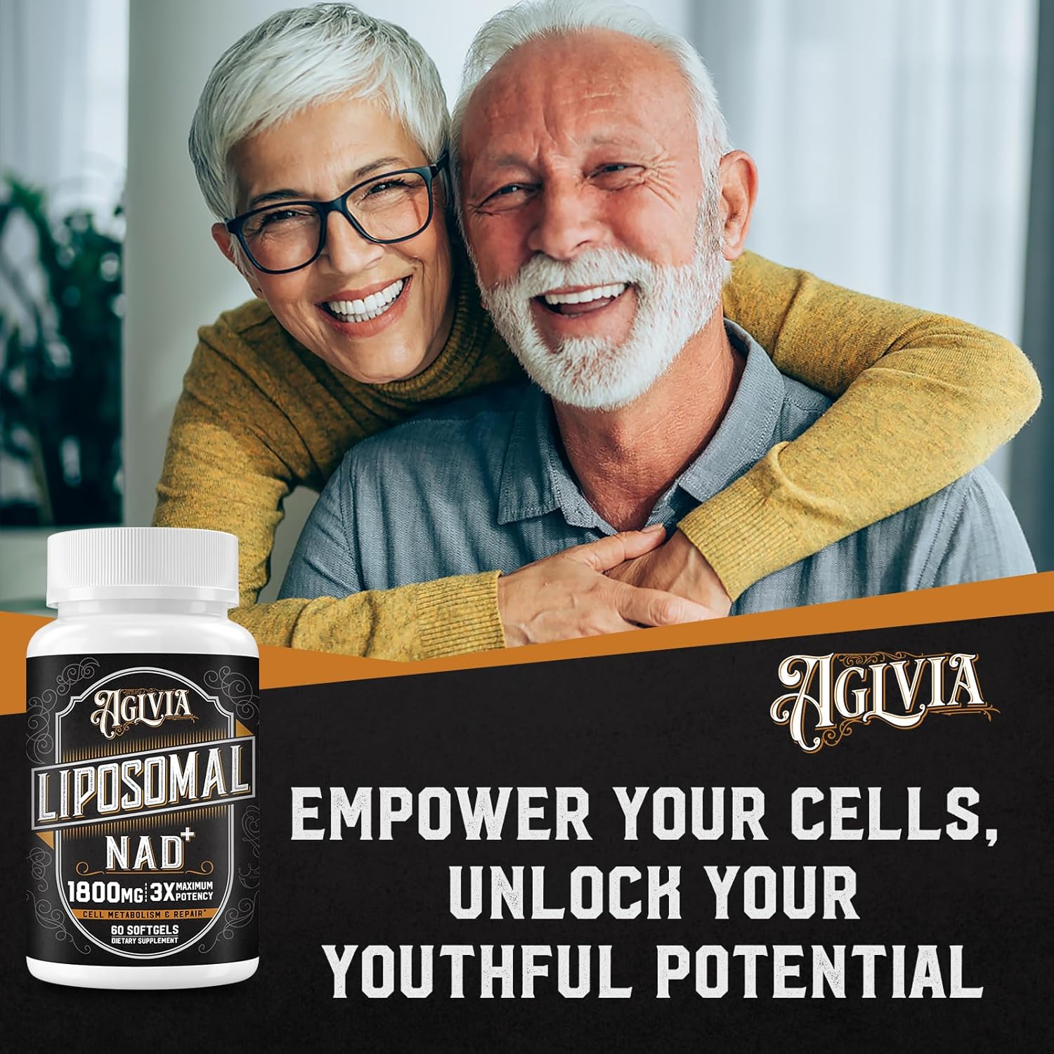 1800 MG Liposomal NAD Supplement, NAD+ Supplement Similar to Nicotinamide Riboside, 98% Pure NAD Plus Supplement for Energy Booster & Cellular Repair for Men & Women, Non-GMO, 60 Softgels - Image 9
