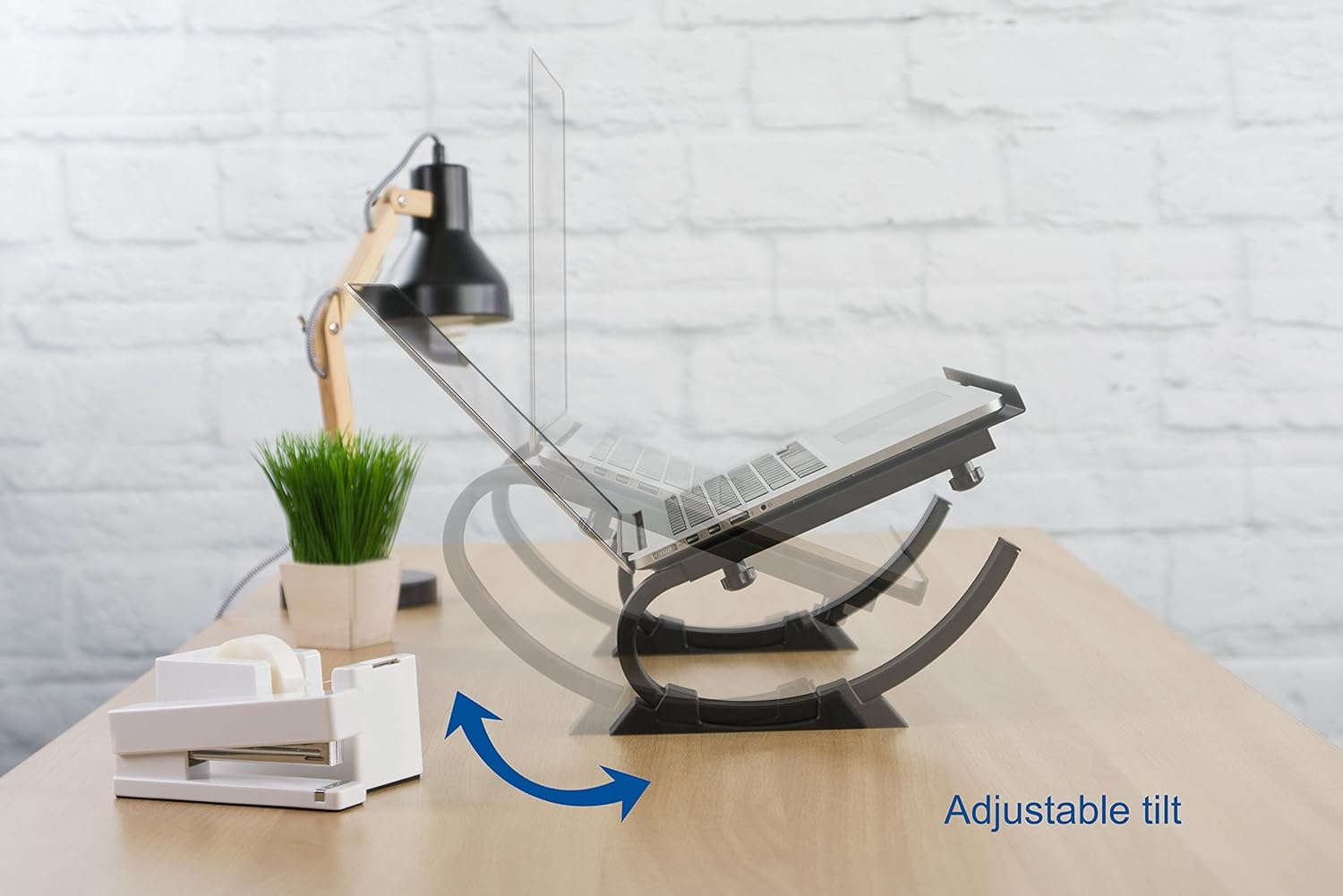 VIVO Black Fully Adjustable Curved Laptop, Notebook and Monitor Riser Stand STAND-V001N - Image 6