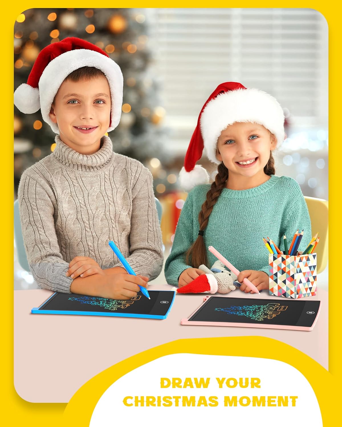 bravokids 2 Pack LCD Writing Tablet for Kids,10 inch Colorful Doodle Board Drawing Pad for Kids, Kids Travel Toy Activity Game, Birthday Gifts for 3 4 5 6 Year Old Boys and Girls Toddlers - Image 9