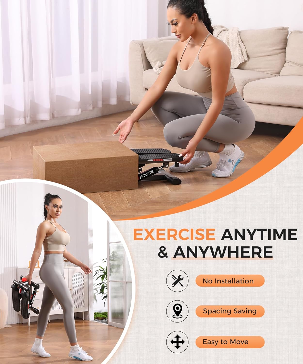 Mini Stepper with Hydraulic Fitness Stair Stepper for Home Workouts - Image 9