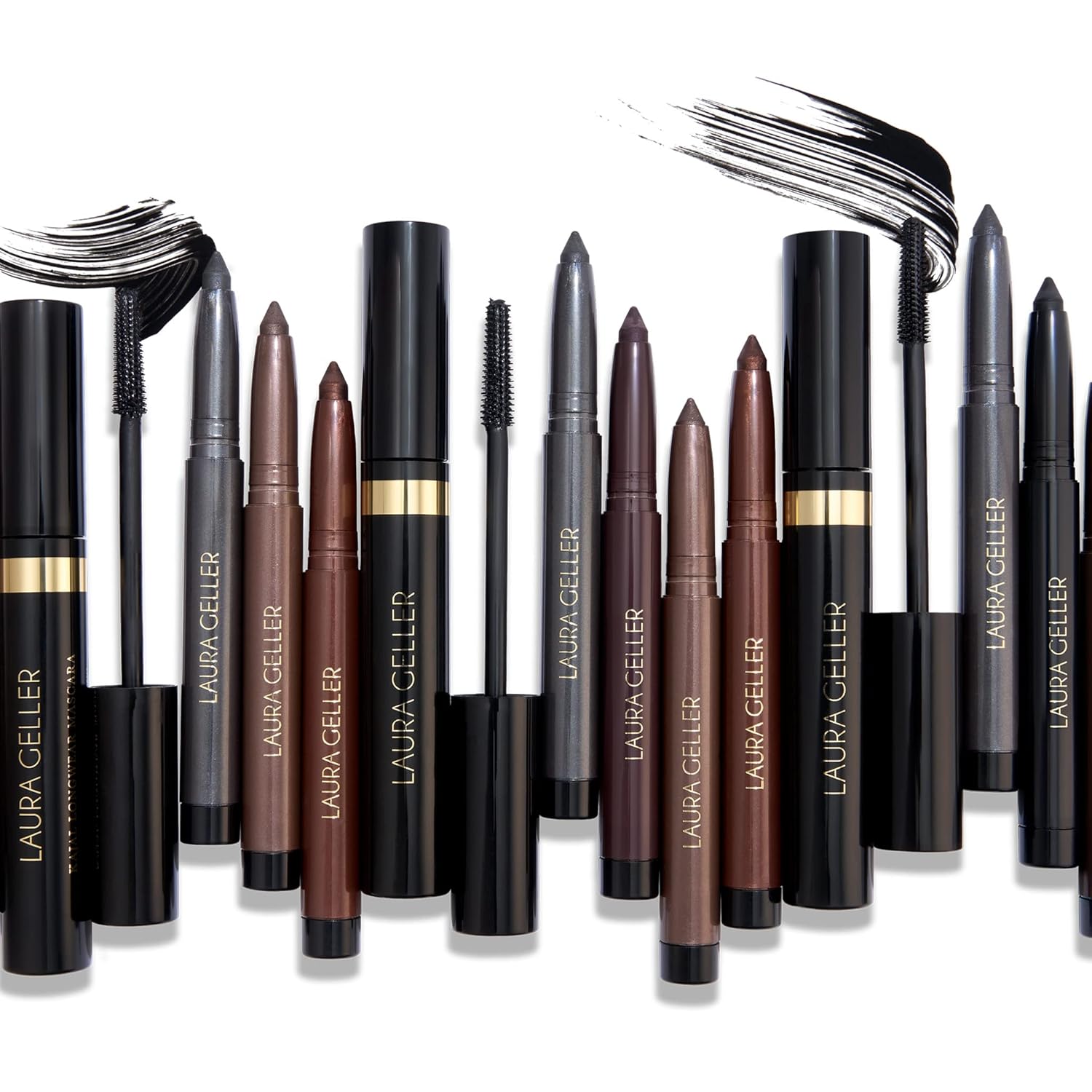 LAURA GELLER NEW YORK Kajal Longwear Mascara - Lengthening, Defining, Curling, Buildable Formula Eye Makeup - Innovative Curling Brush - 1 count - Image 10