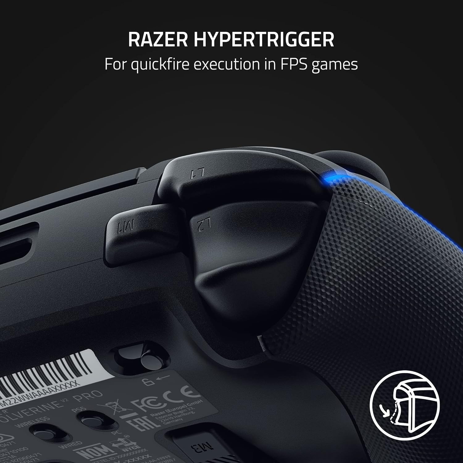 Razer Wolverine V2 Pro Wireless Gaming Controller with Hyperspeed Connection, Mecha-Tactile Action Buttons, and 8-Way Microswitch D-Pad (Renewed, Black) - Image 6