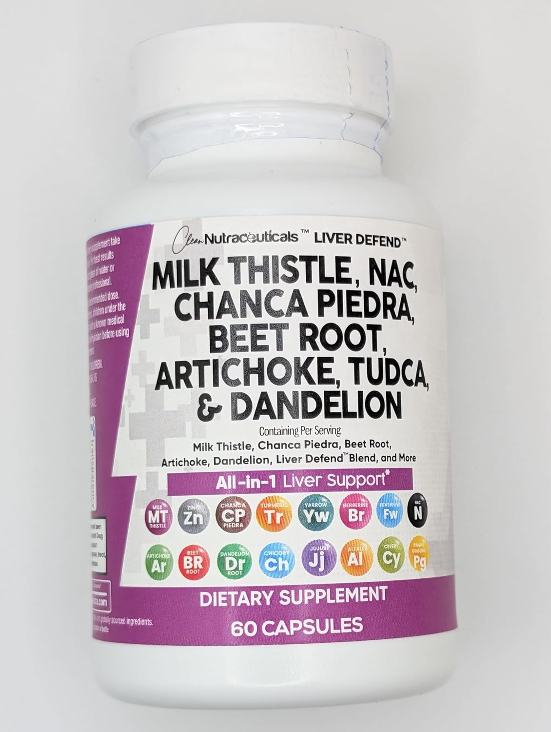Clean Nutraceuticals Milk Thistle NAC Chanca Piedra Beet Root Artichoke Dandelion Root - Liver Cleanse Supplement Plus TUDCA Choline & Ginger - 2Pack - Image 7