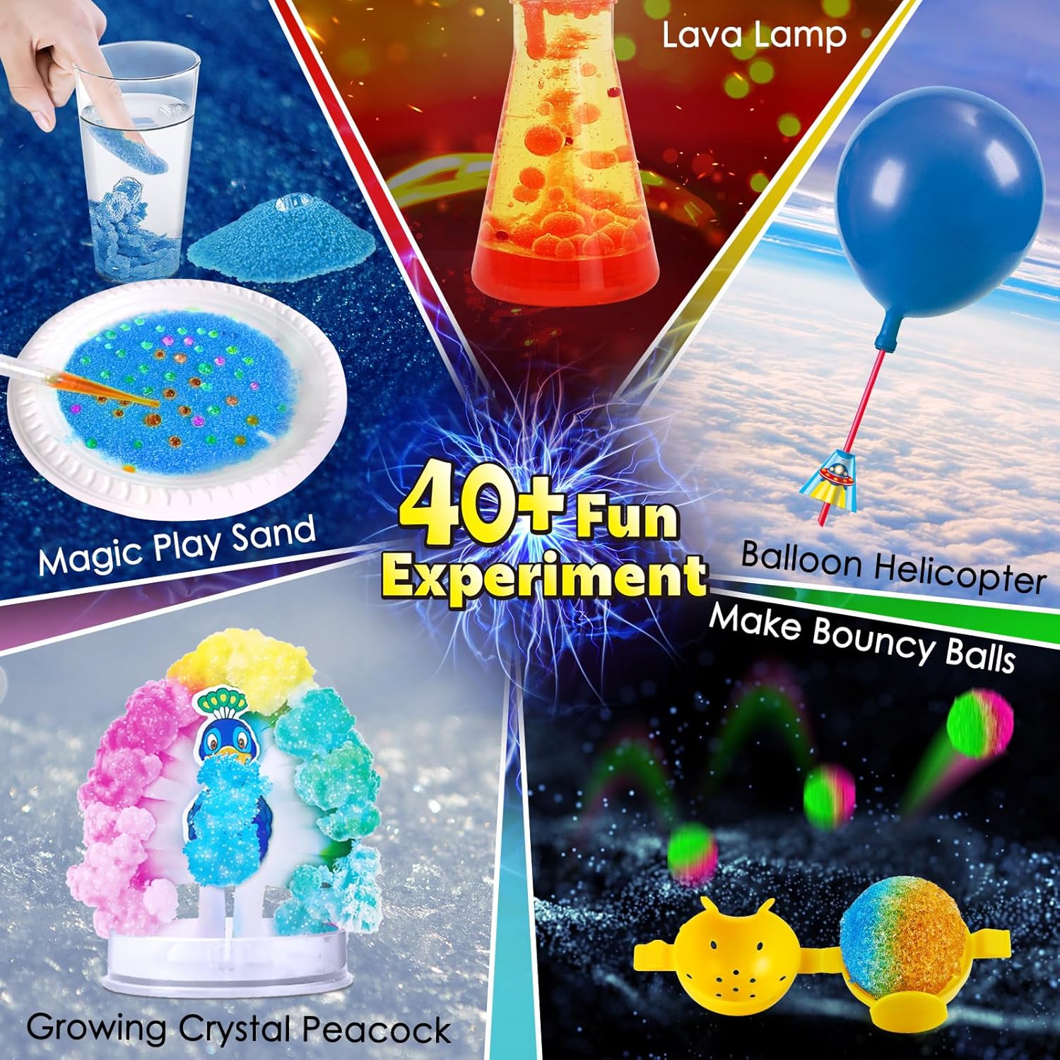 UNGLINGA 40+ Experiments Science Kit for Kids - Chemistry Set, Educational Toy Gift Idea for Boys and Girls Birthday Christmas S.T.E.M Scientist Learing Toy - Image 3