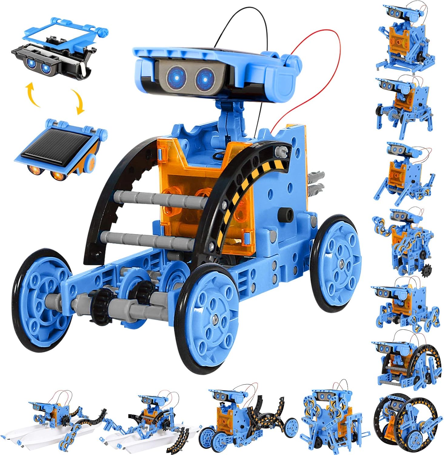 Sillbird STEM 12in1 Solar Robot Toys for Ages 8-13, Solar and Cell Powered Dual Drive Motor DIY Building Science Educational Kit, Gift for Kids 8 9 10 11 12 13 Years Old - Image 2
