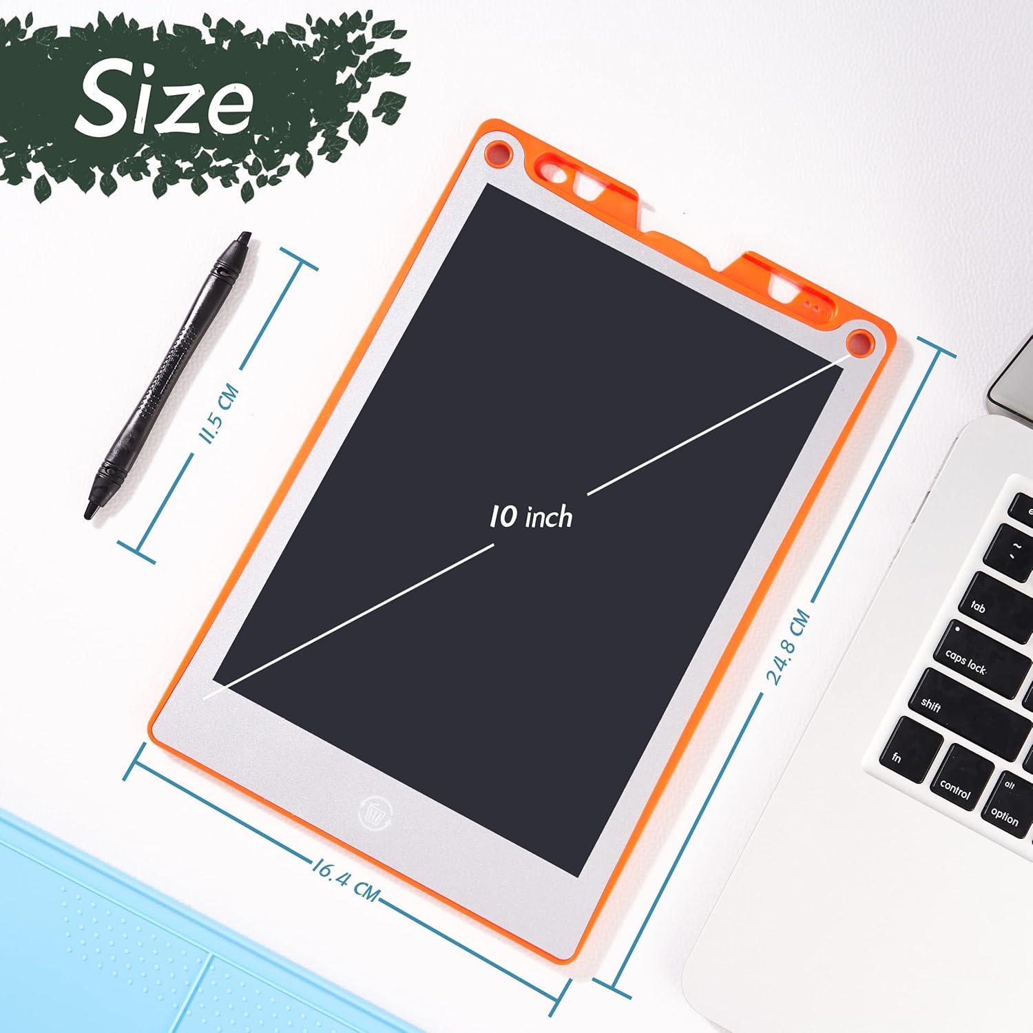 LCD Writing Tablet for Kids Set of 2 - Colorful Doodle Board - 10 Inch Erasable Reusable Drawing Pad- Orange Blue, Learning Toys Gift for 3 4 5 6 Years Old Birthday Stocking Stuffer Christmas Gifts - Image 8
