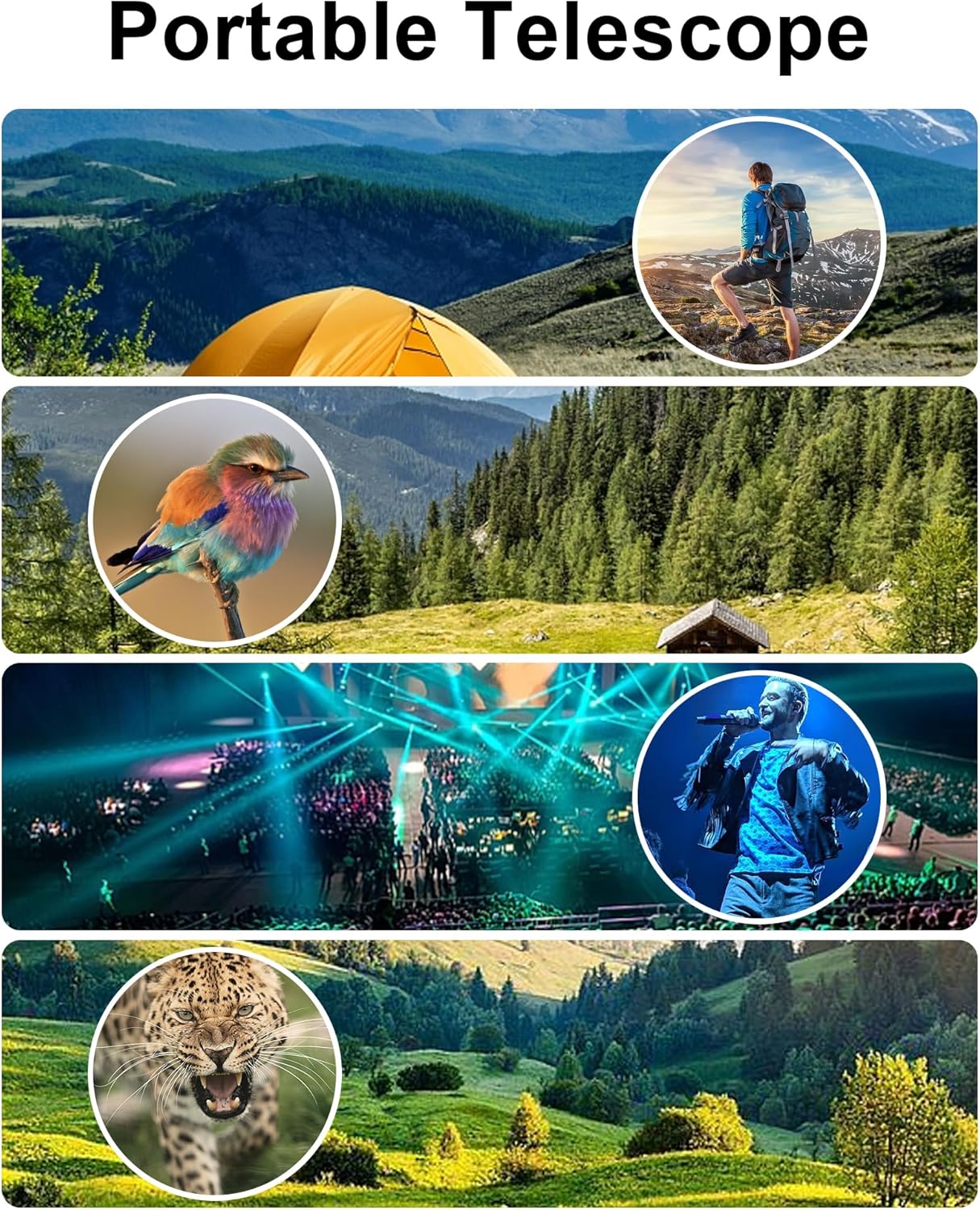 10-30x50 Monoculars for Adults High Powered with Smart Phone Holder & Upgraded Tripod, Starscope Monocular Military Grade for Outdoor Exploration, Bird Watching, and Scenic Viewing - Image 7