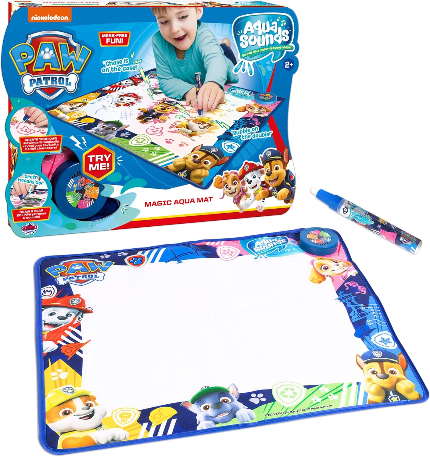 Aqua Sounds Magic Mat: Paw Patrol - Water Drawing, Character & Scene Reveal, Makes Sounds While You Scribble, Chunky Water Pen, Toddlers Kids Ages 2+ - Image 7