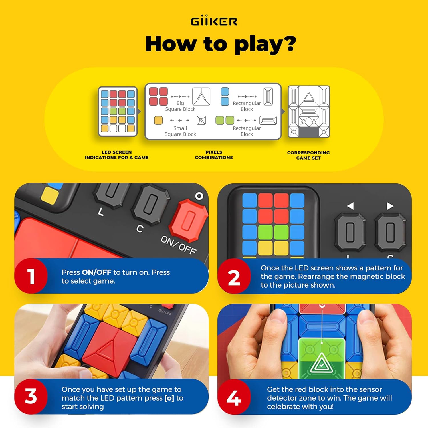 GiiKER Super Slide Puzzle Games, Original 500+ Challenges Brain Teaser Puzzle, Toys for Kids Teens, Travel Games Birthday Gifts Easter Basket Stuffers for Boys Girls, Activities for Road Trips - Image 4